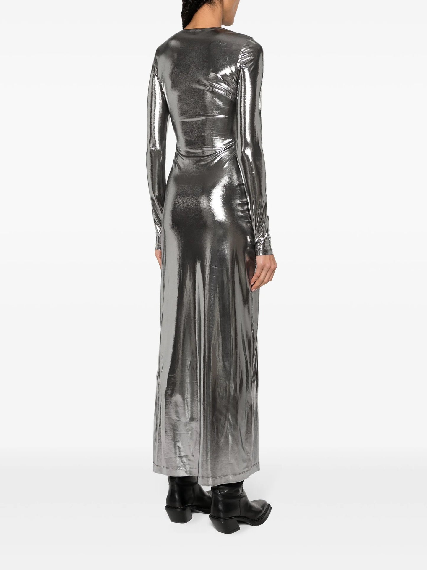 D-Mathi metallic maxi dress