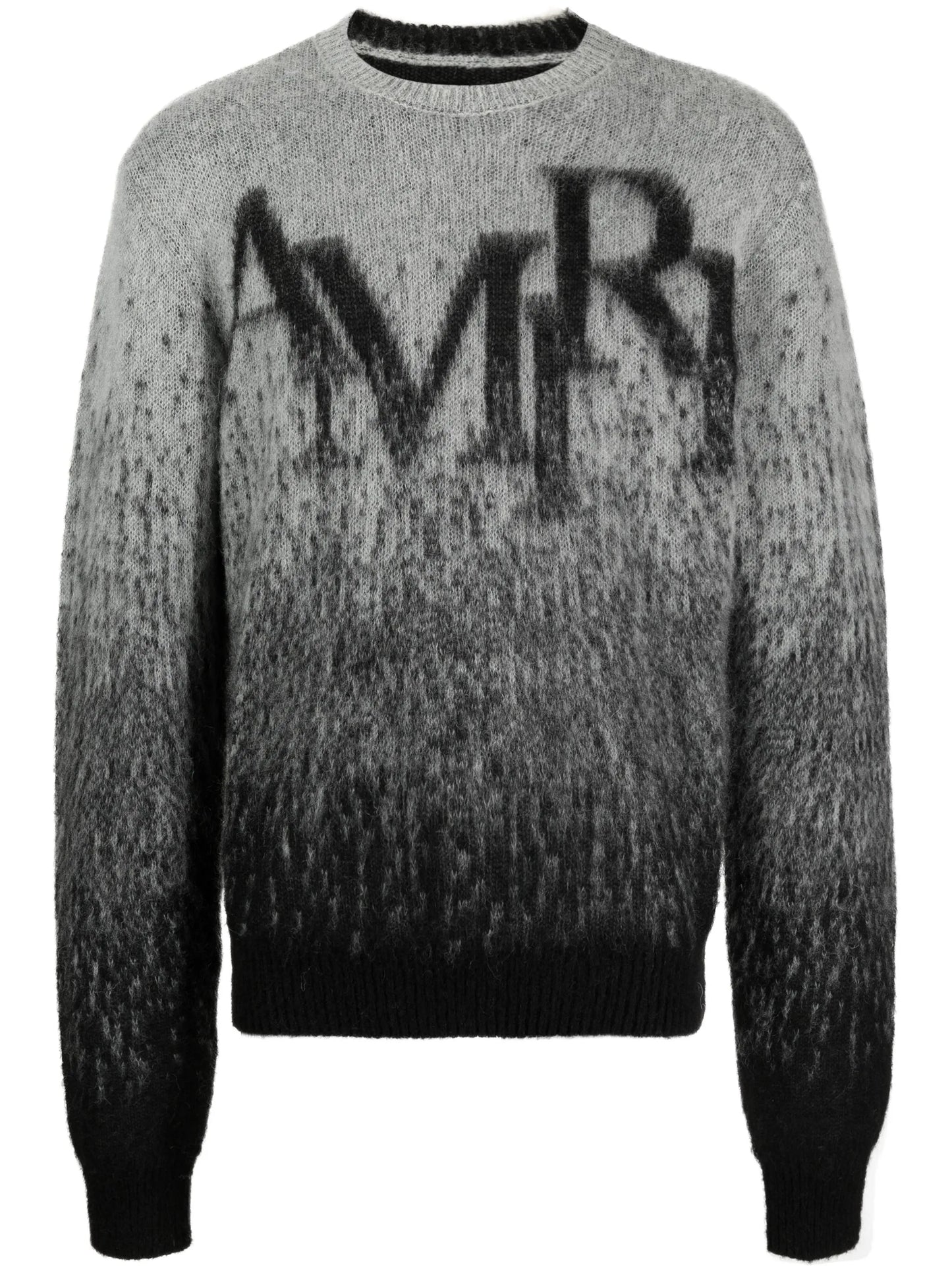 crew-neck intarsia-knit logo jumper