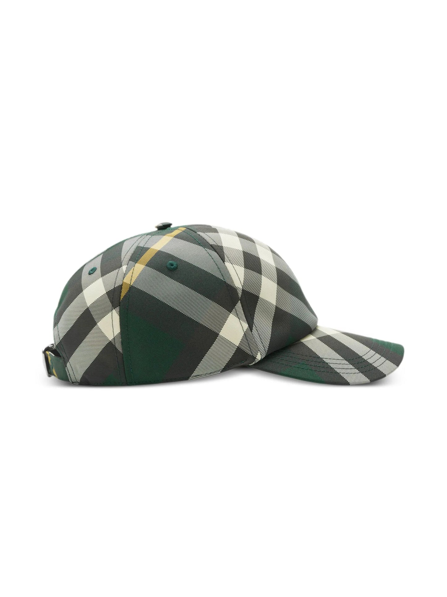 check-pattern baseball cap