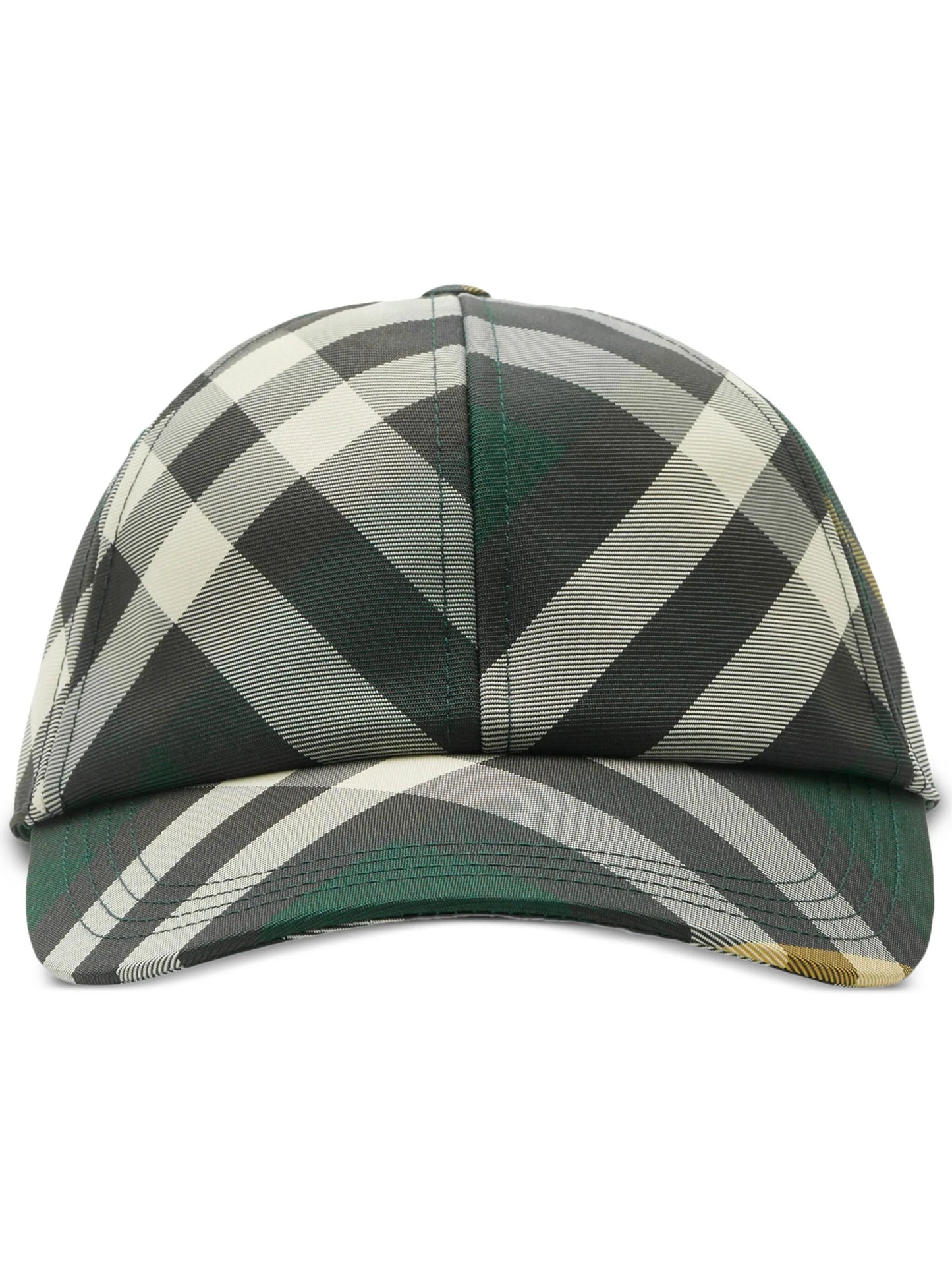 check-pattern baseball cap