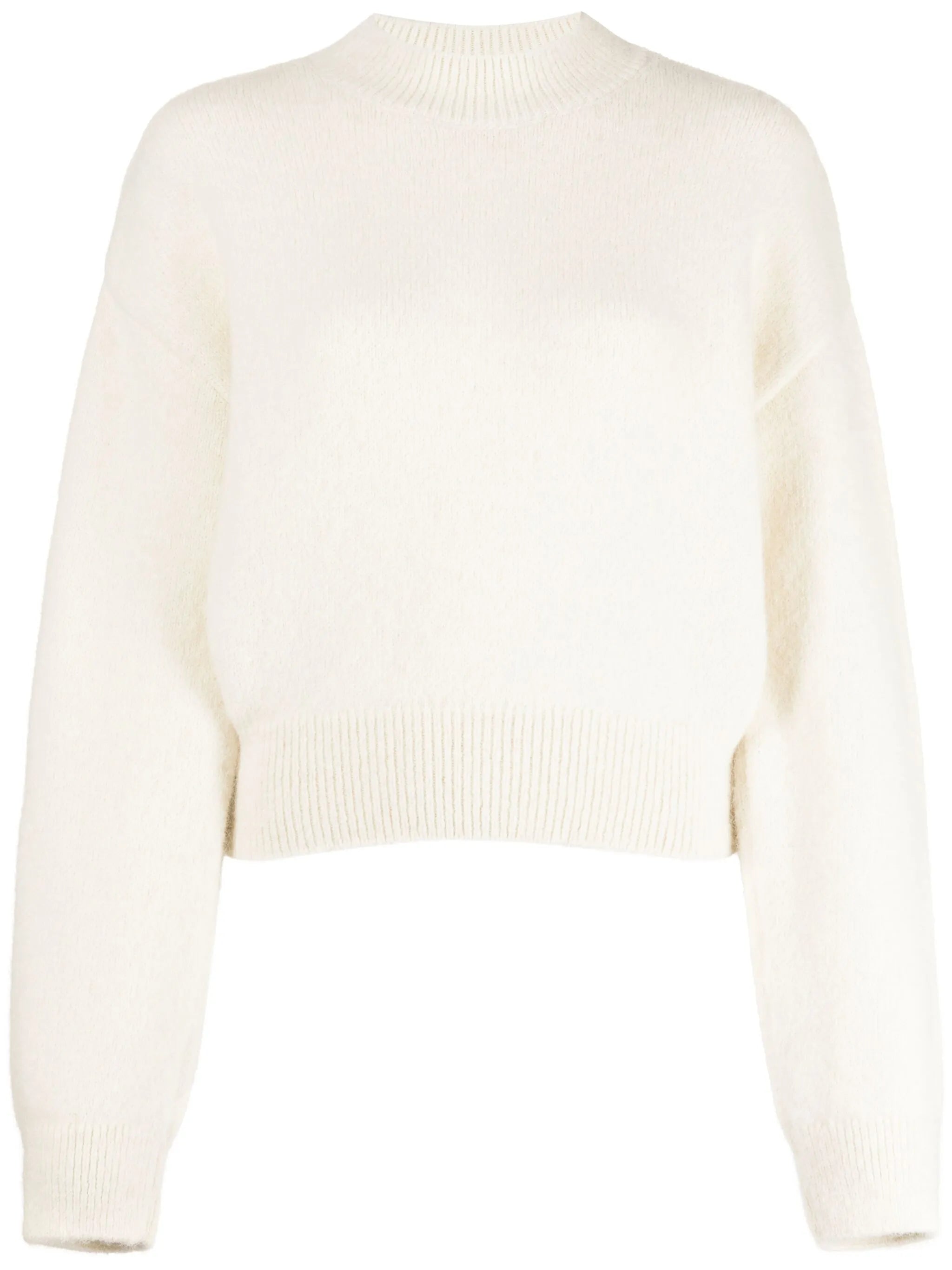 logo-intarsia brushed-knit sweater
