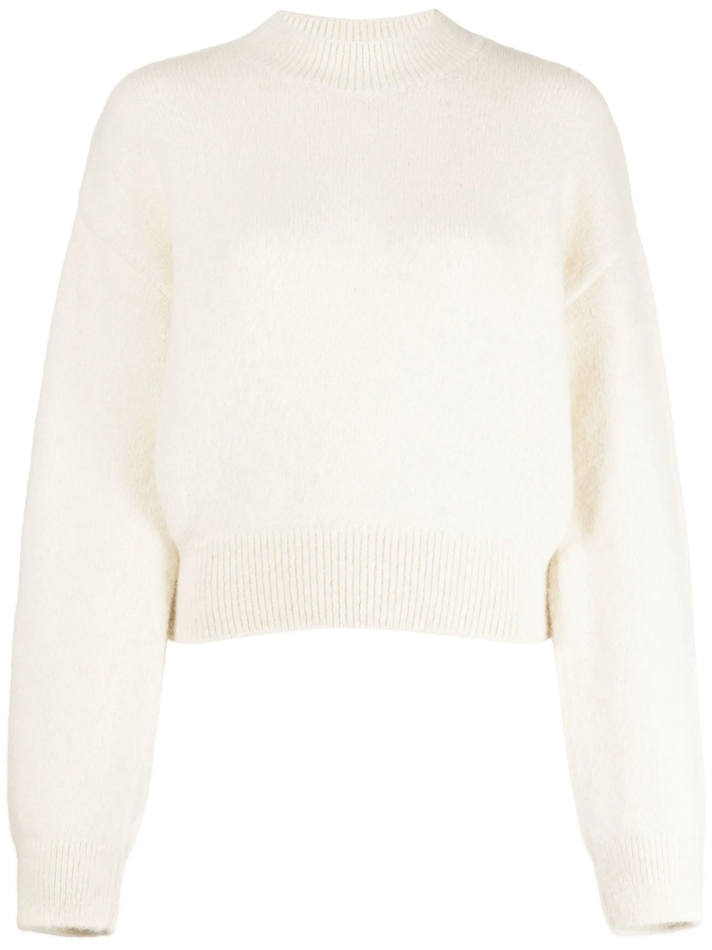 logo-intarsia brushed-knit sweater