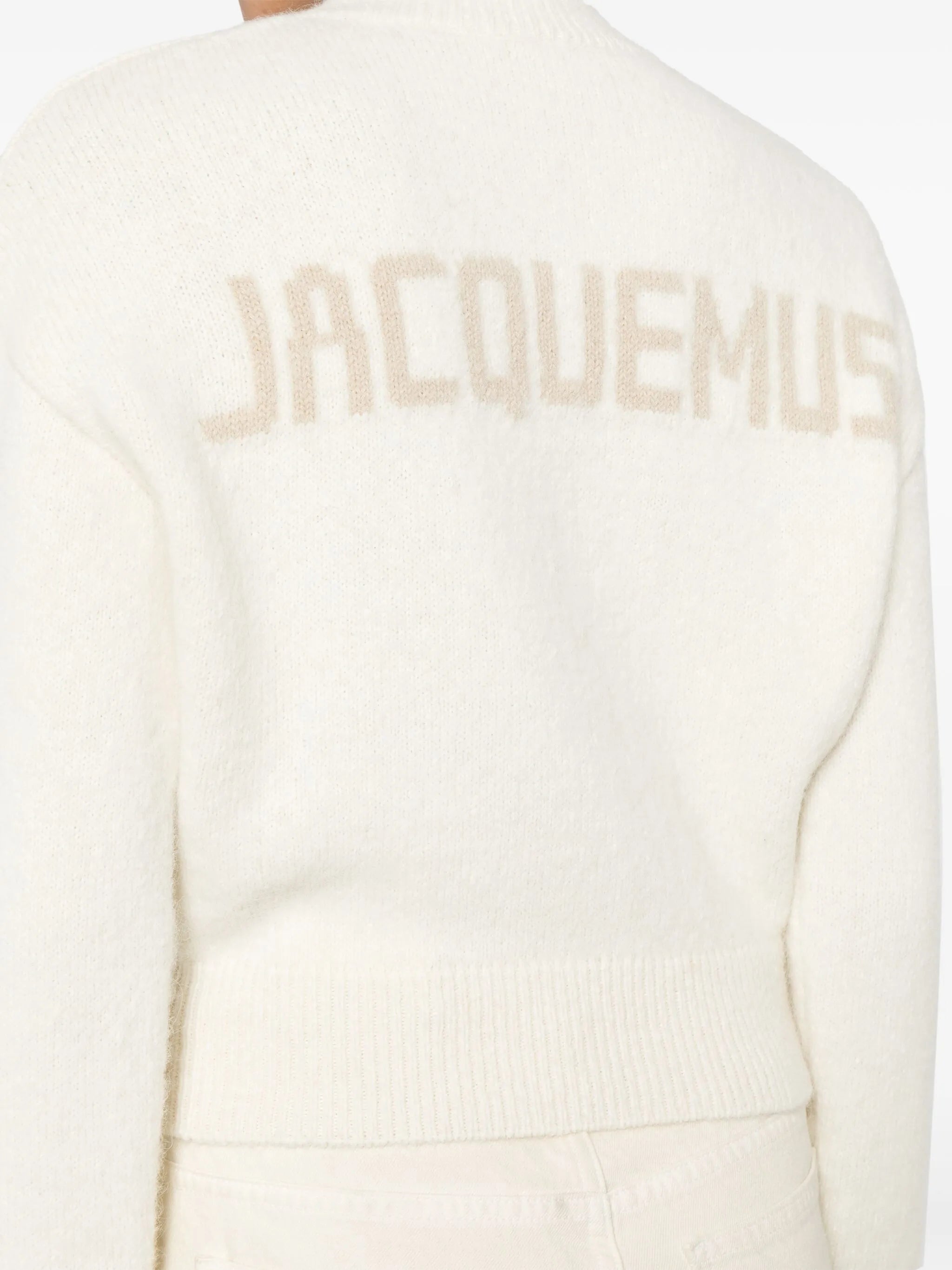 logo-intarsia brushed-knit sweater