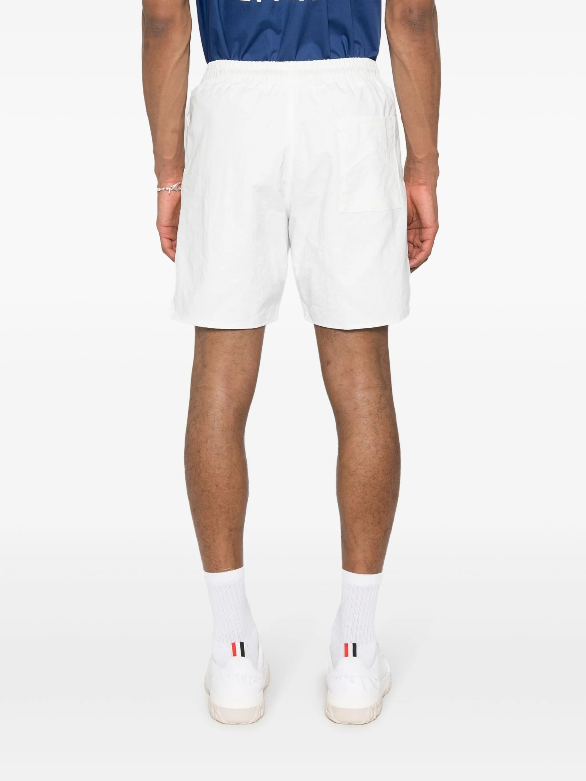 logo-print track shorts