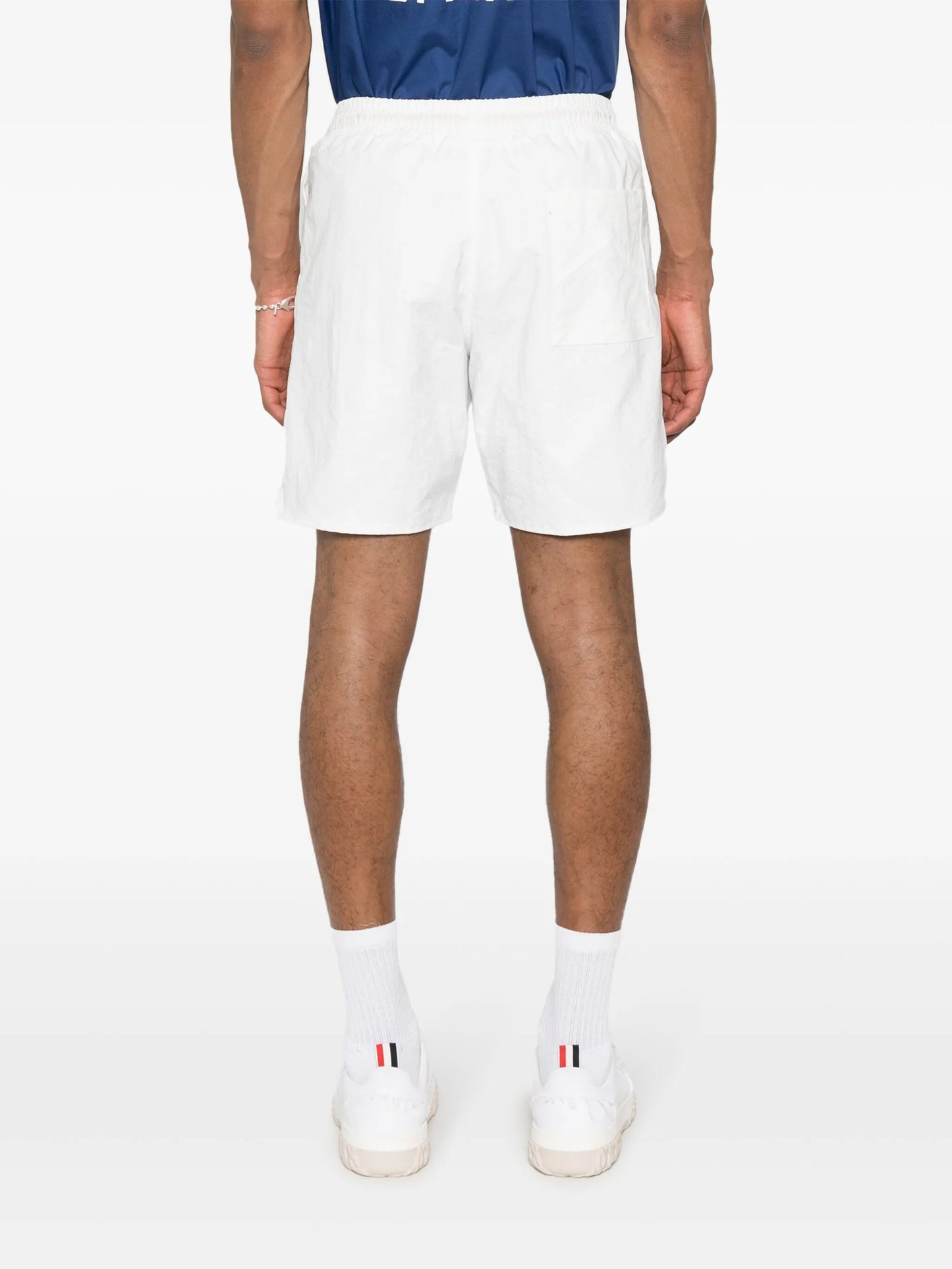 logo-print track shorts