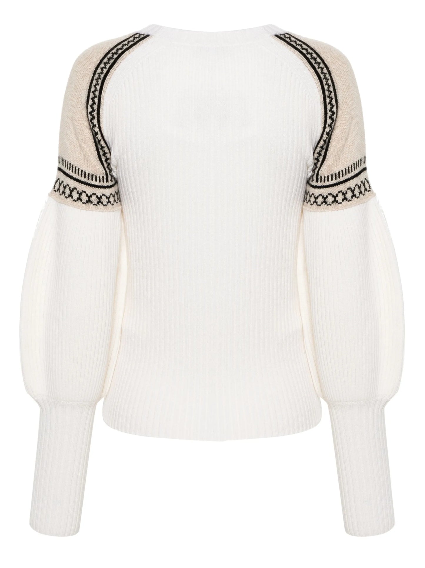 ribbed-knit panelled jumper