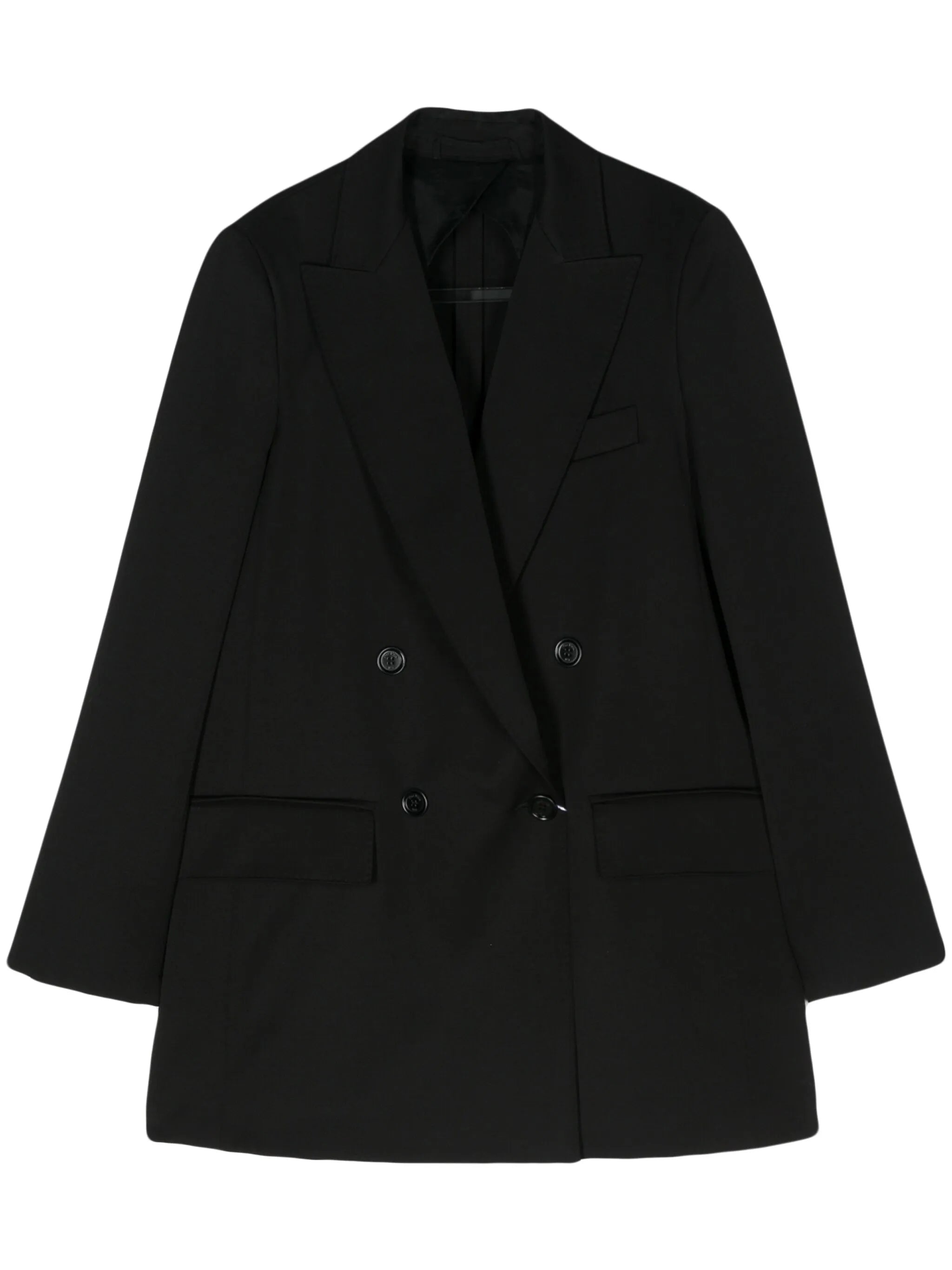 double-breasted wool-blend blazer