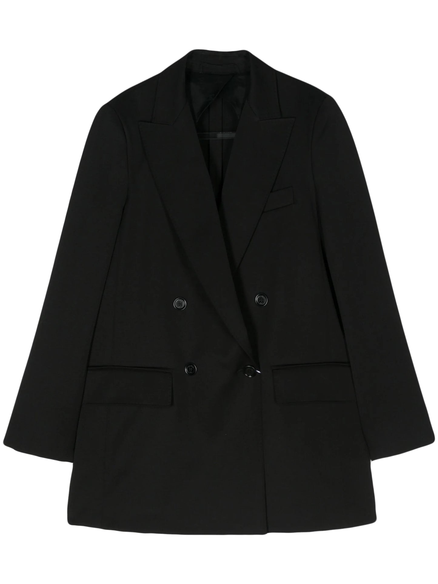 double-breasted wool-blend blazer