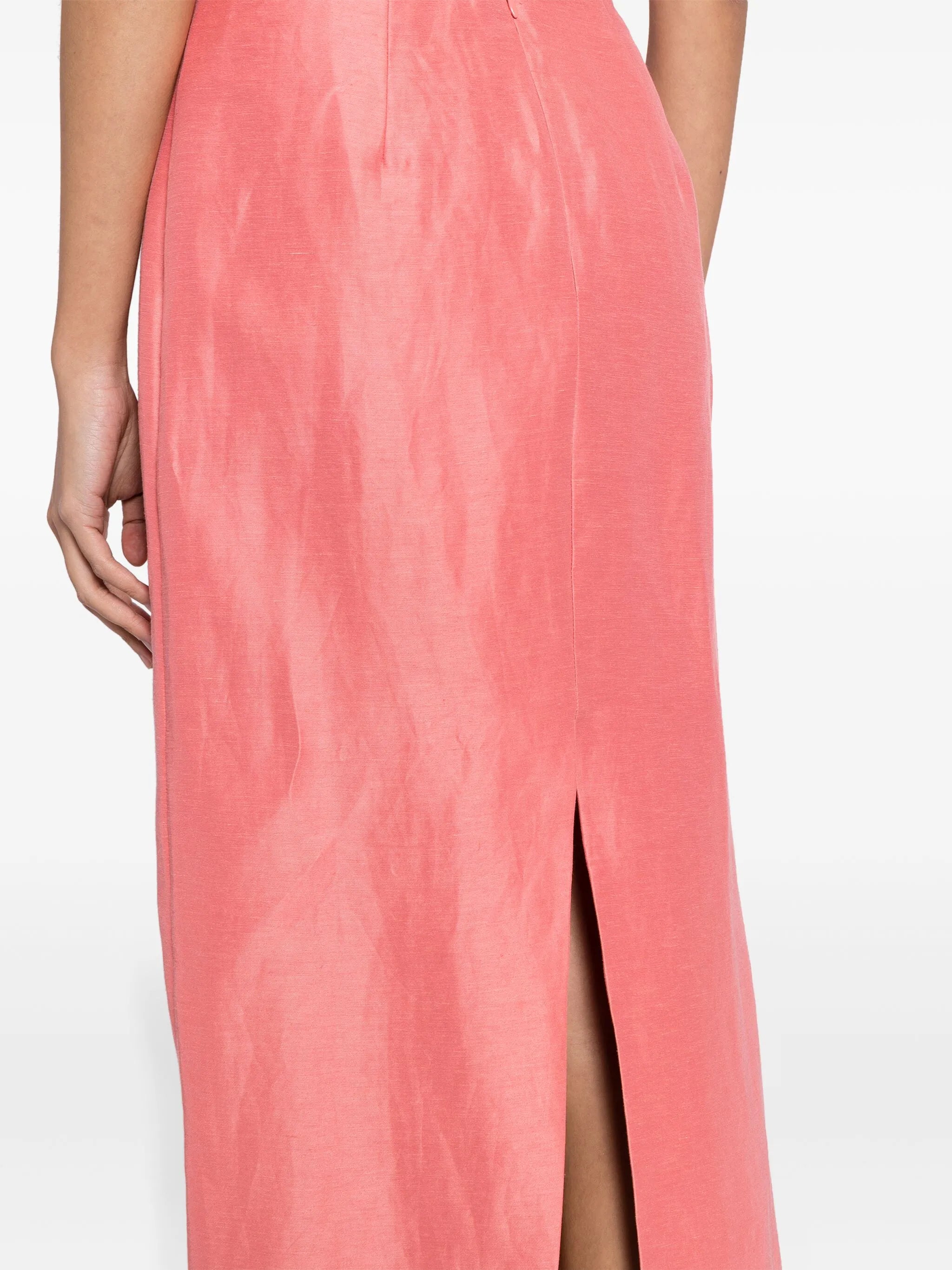 Mary linen-blend maxi skirt