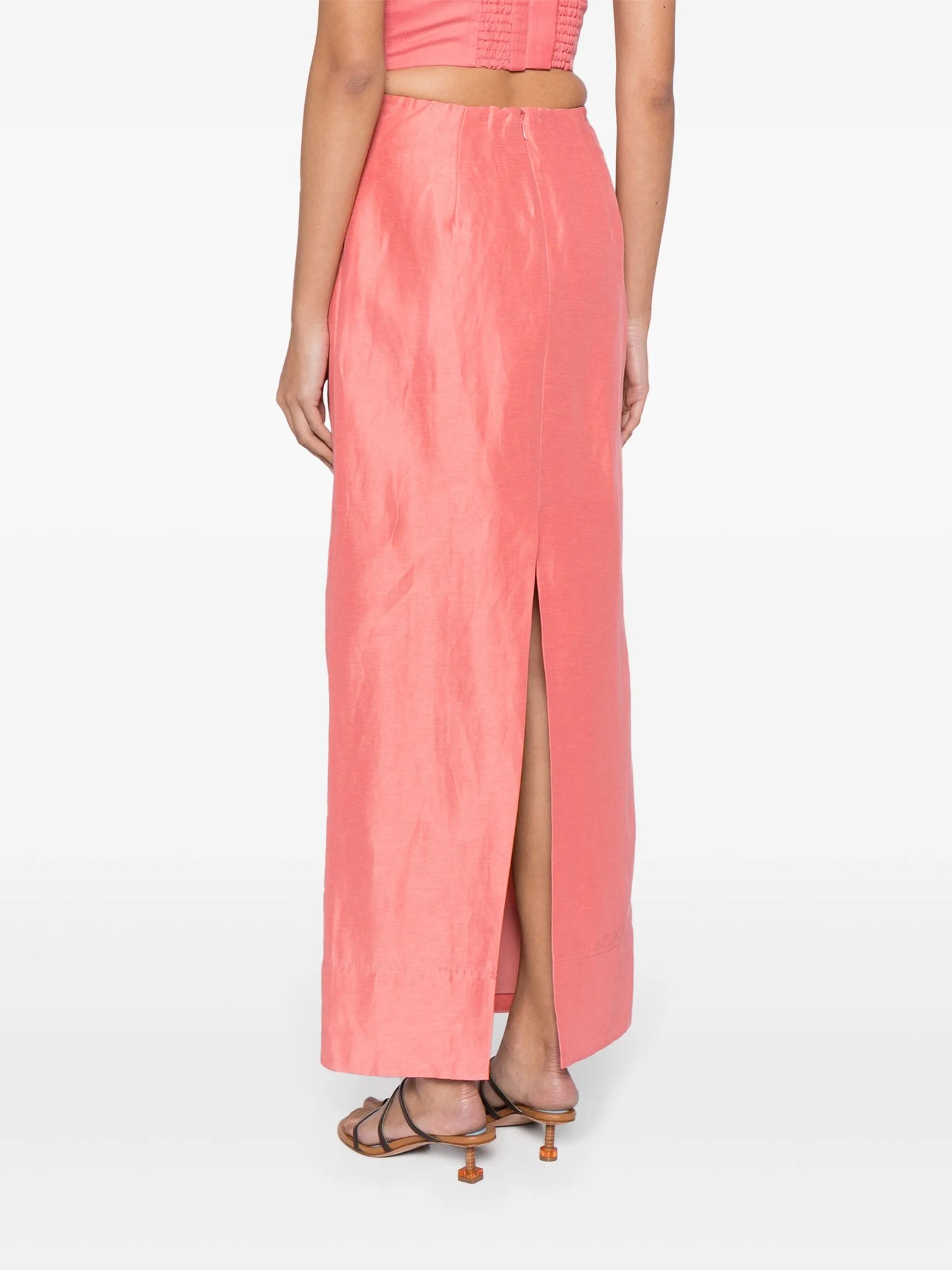 Mary linen-blend maxi skirt