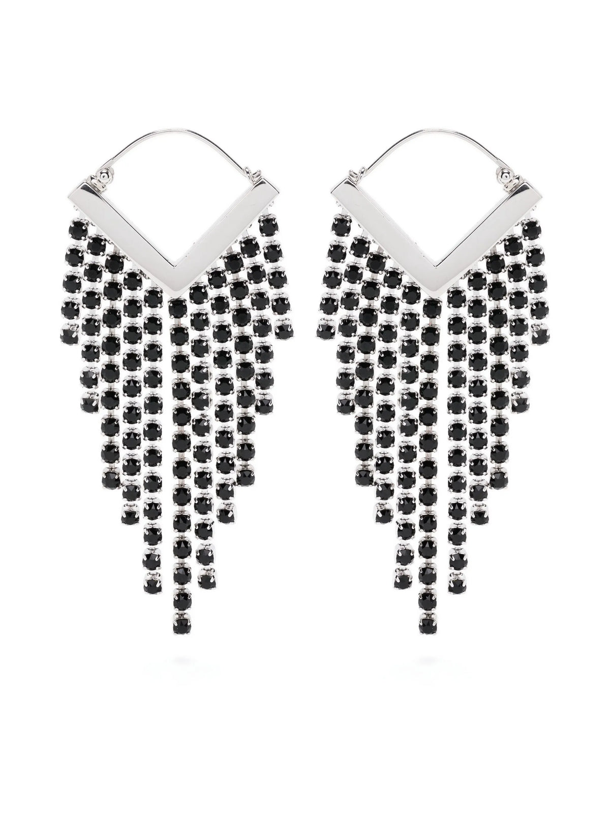 Melting crystal drop earrings