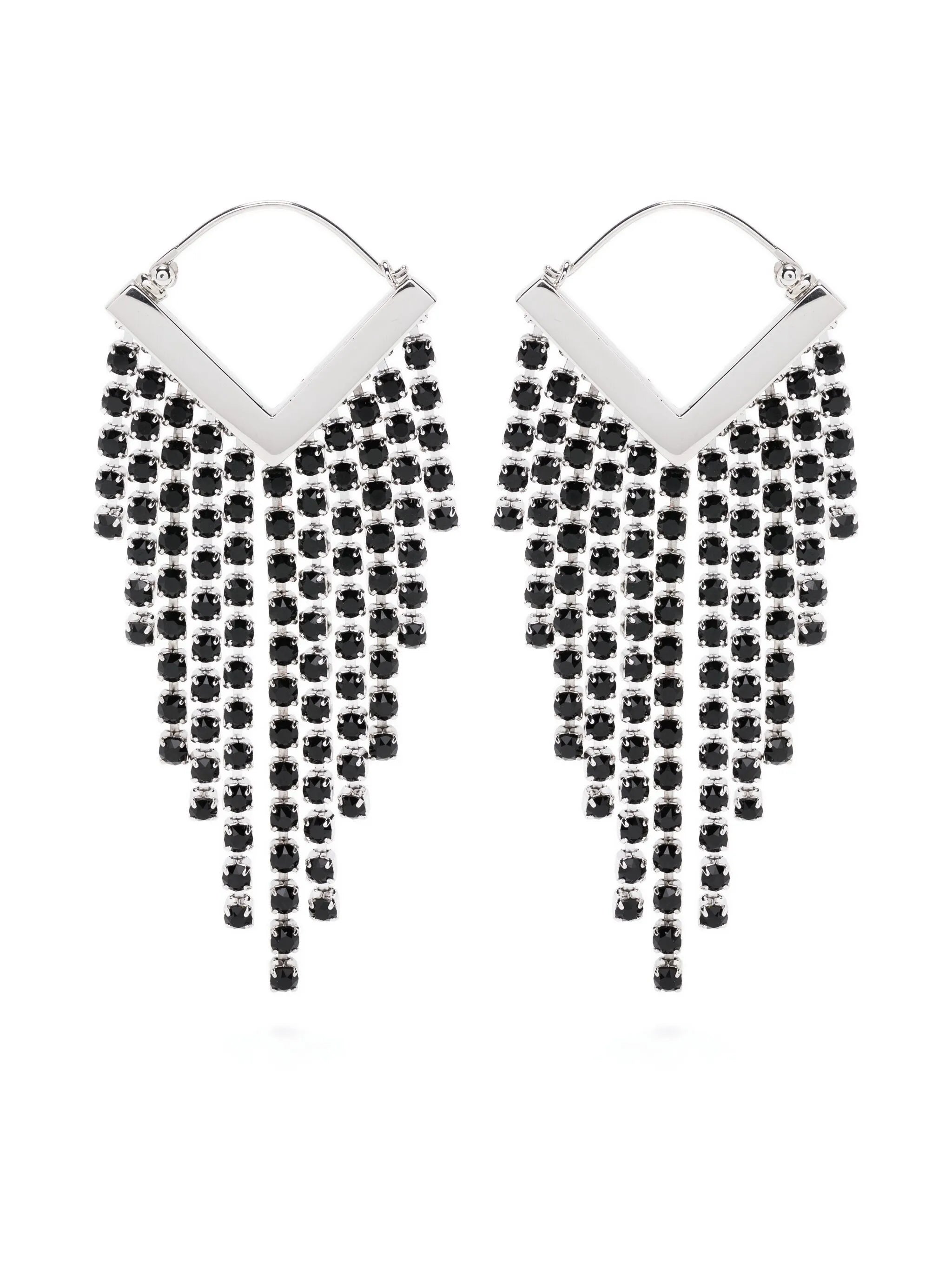 Melting crystal drop earrings