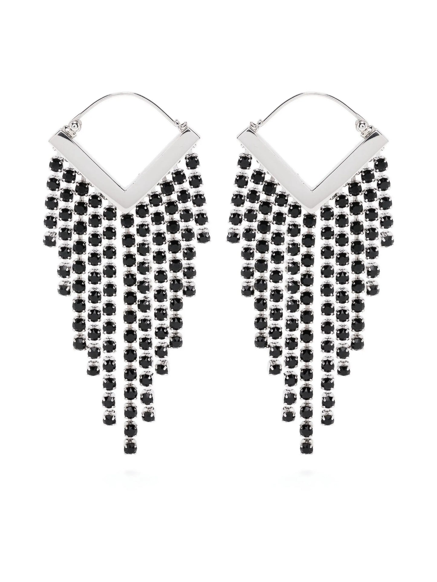 Melting crystal drop earrings