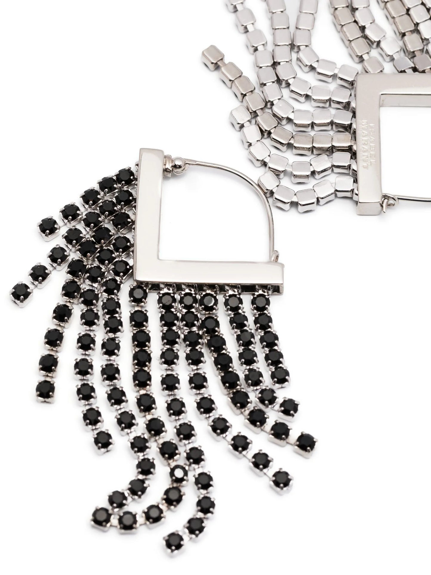Melting crystal drop earrings