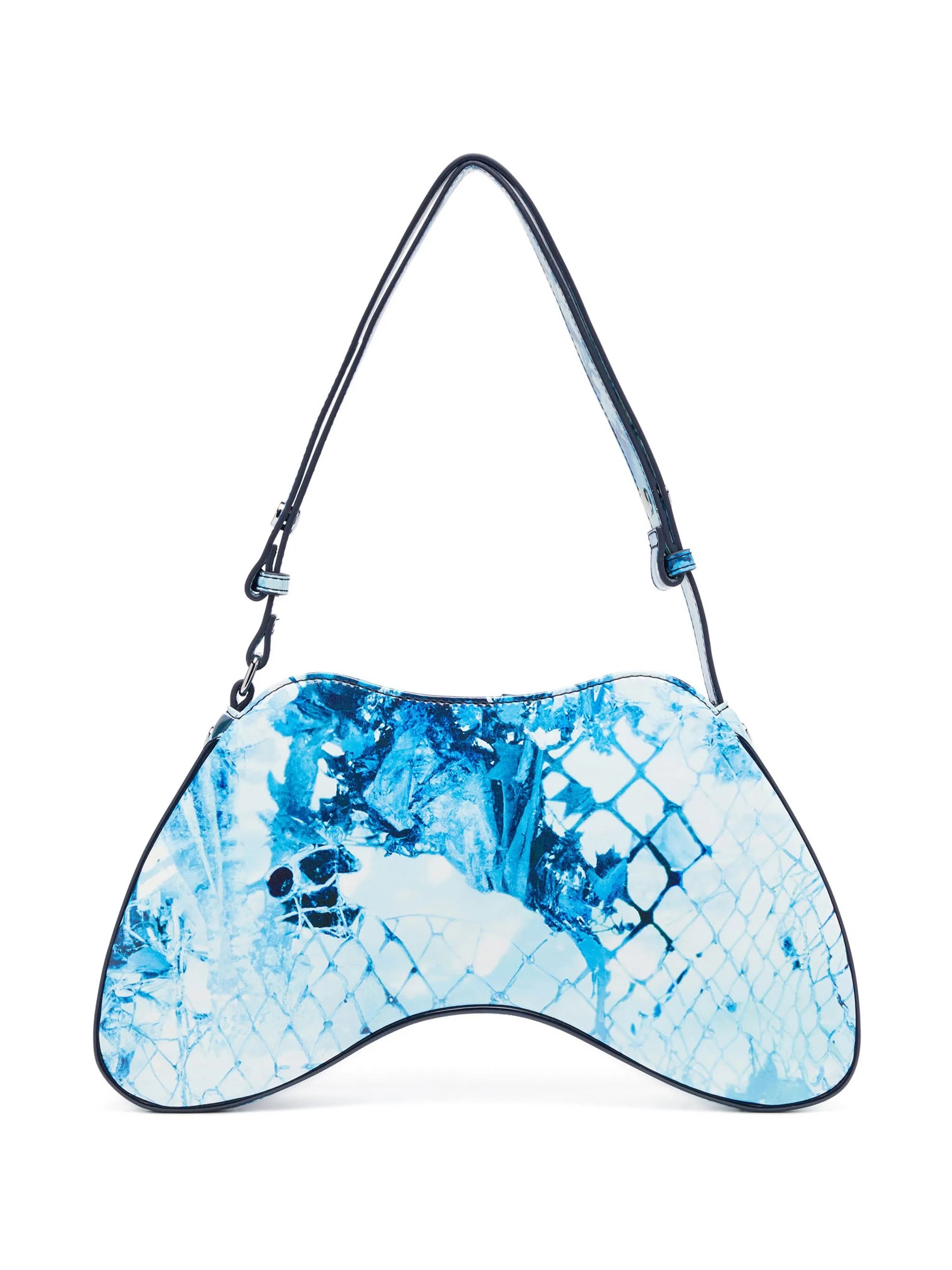 Play snakeskin-effect shoulder bag