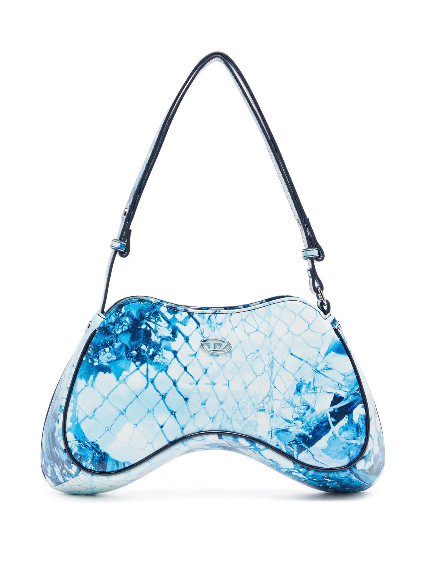 Play snakeskin-effect shoulder bag