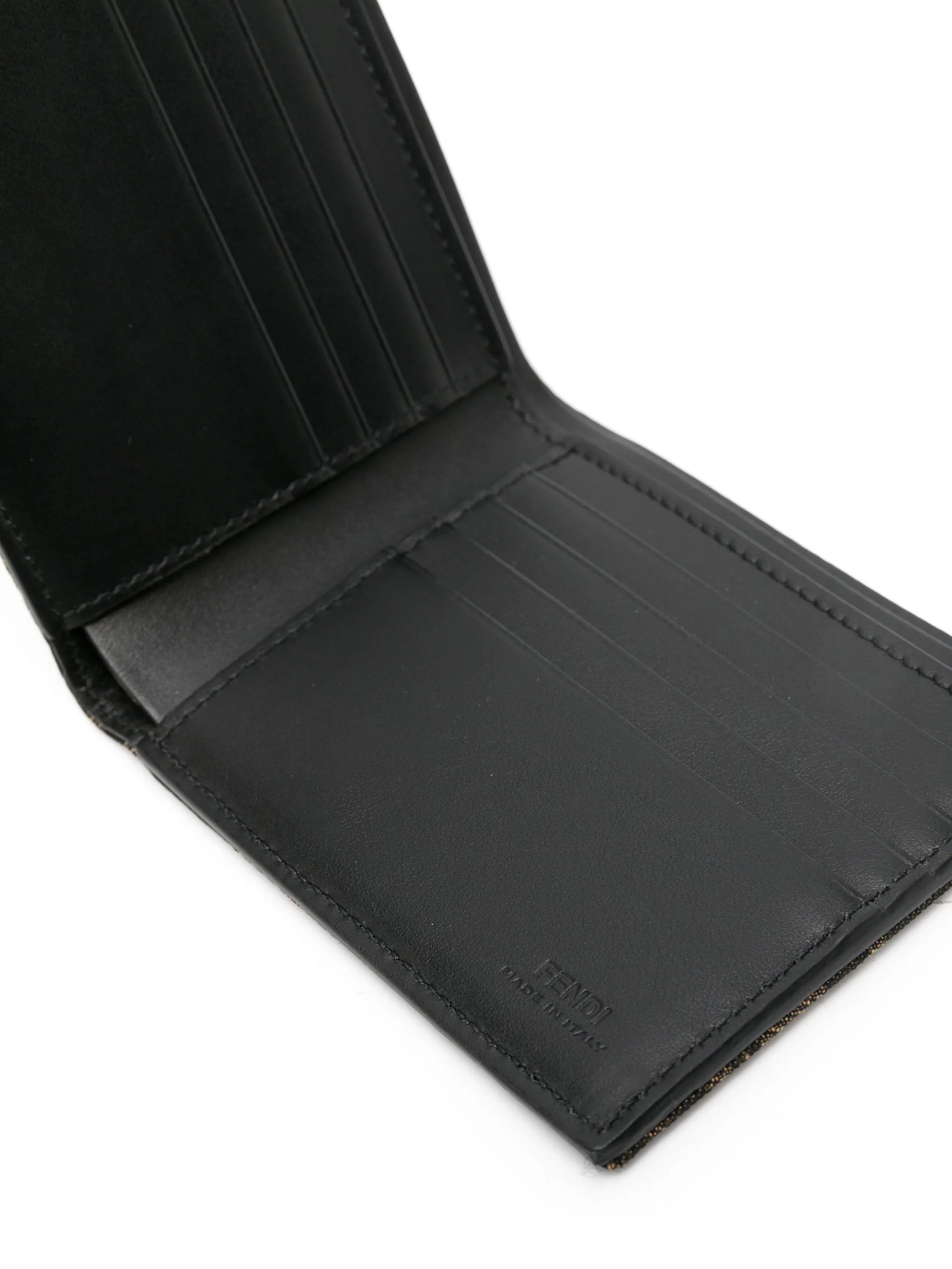 FF-jacquard leather wallet