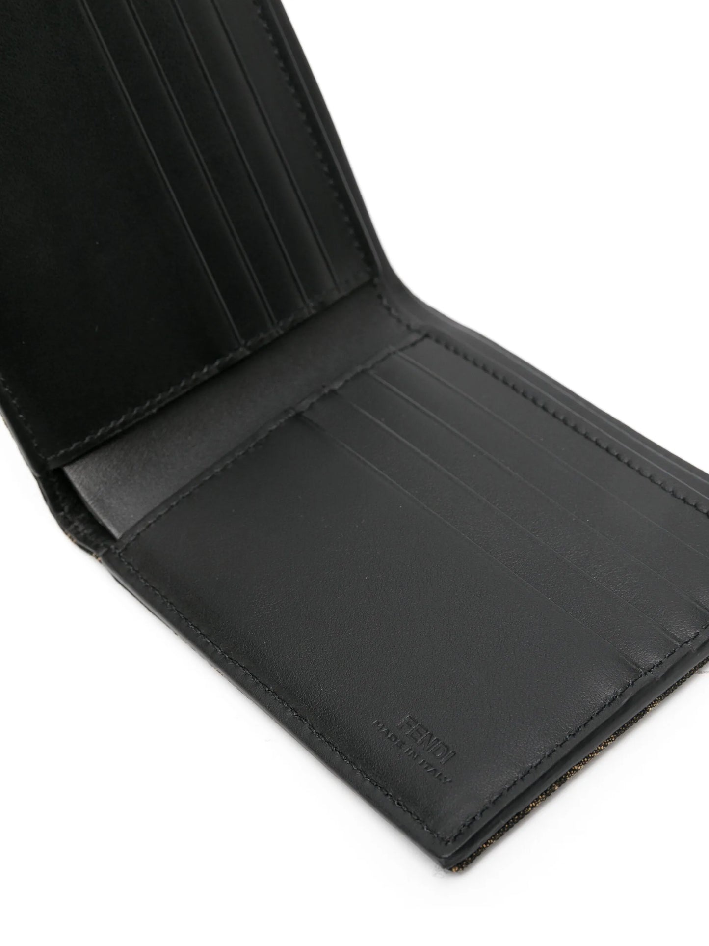 FF-jacquard leather wallet