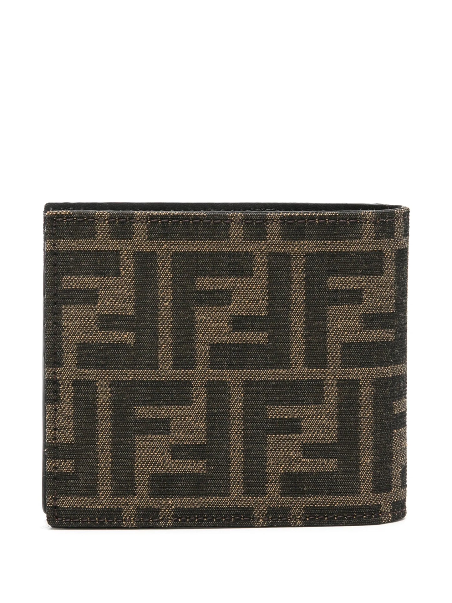 FF-jacquard leather wallet