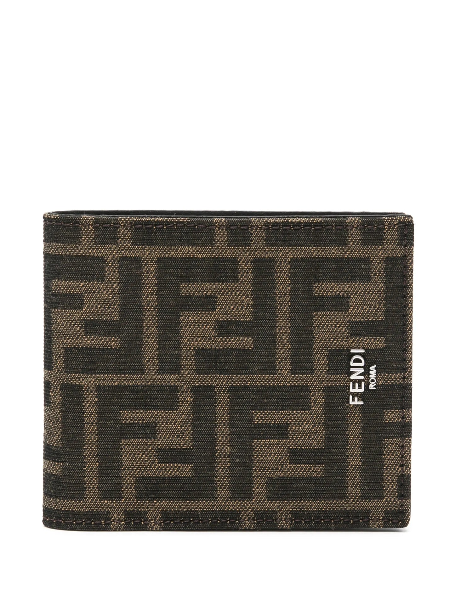 FF-jacquard leather wallet