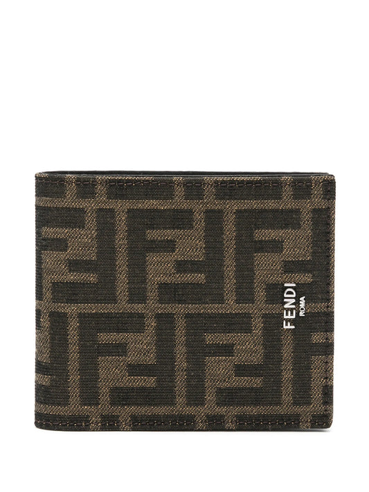 FF-jacquard leather wallet