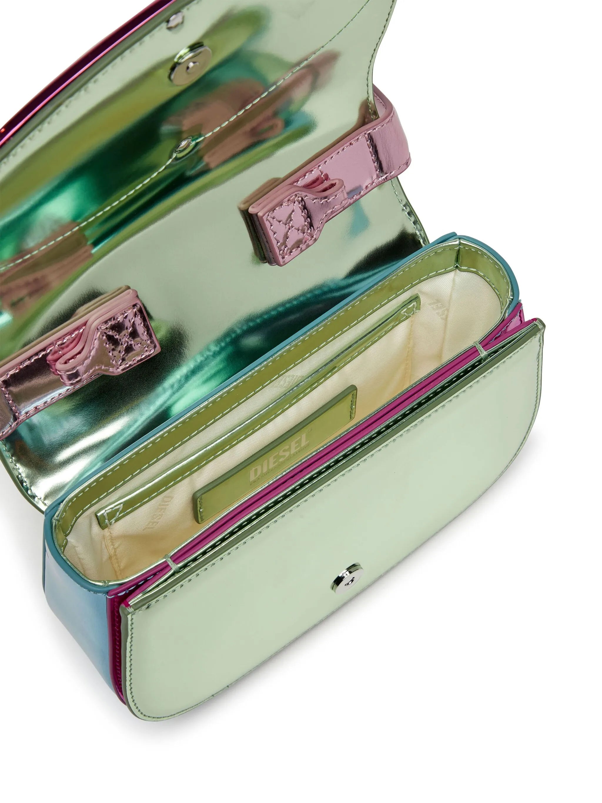 1DR mirrored-finish shoulder bag