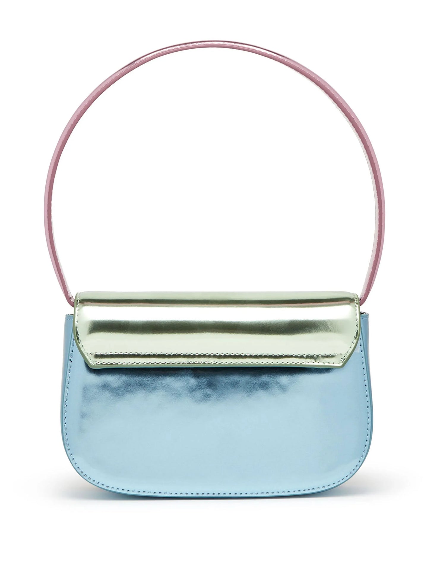 1DR mirrored-finish shoulder bag