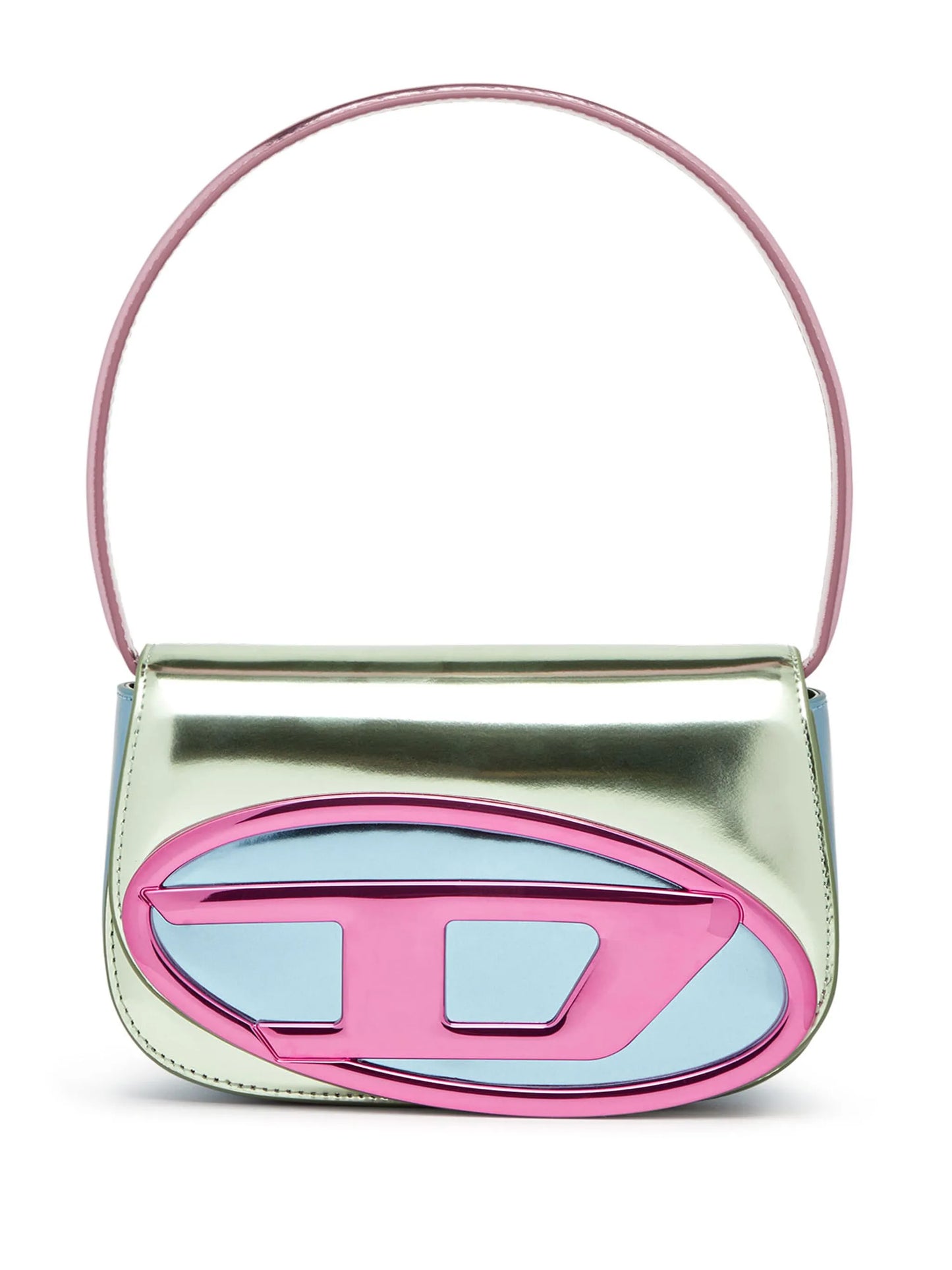 1DR mirrored-finish shoulder bag