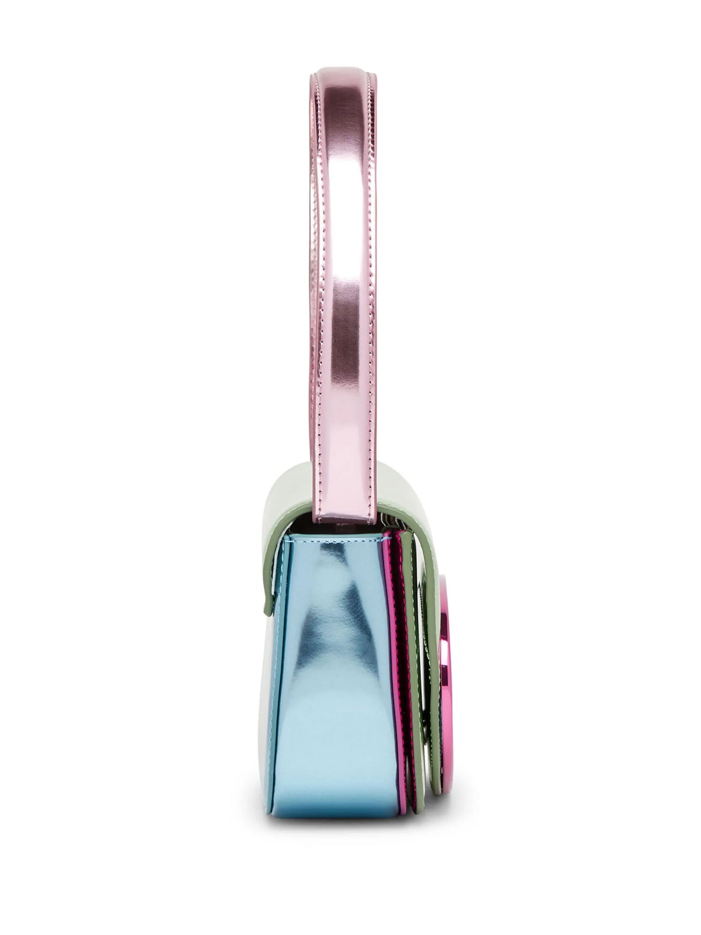 1DR mirrored-finish shoulder bag