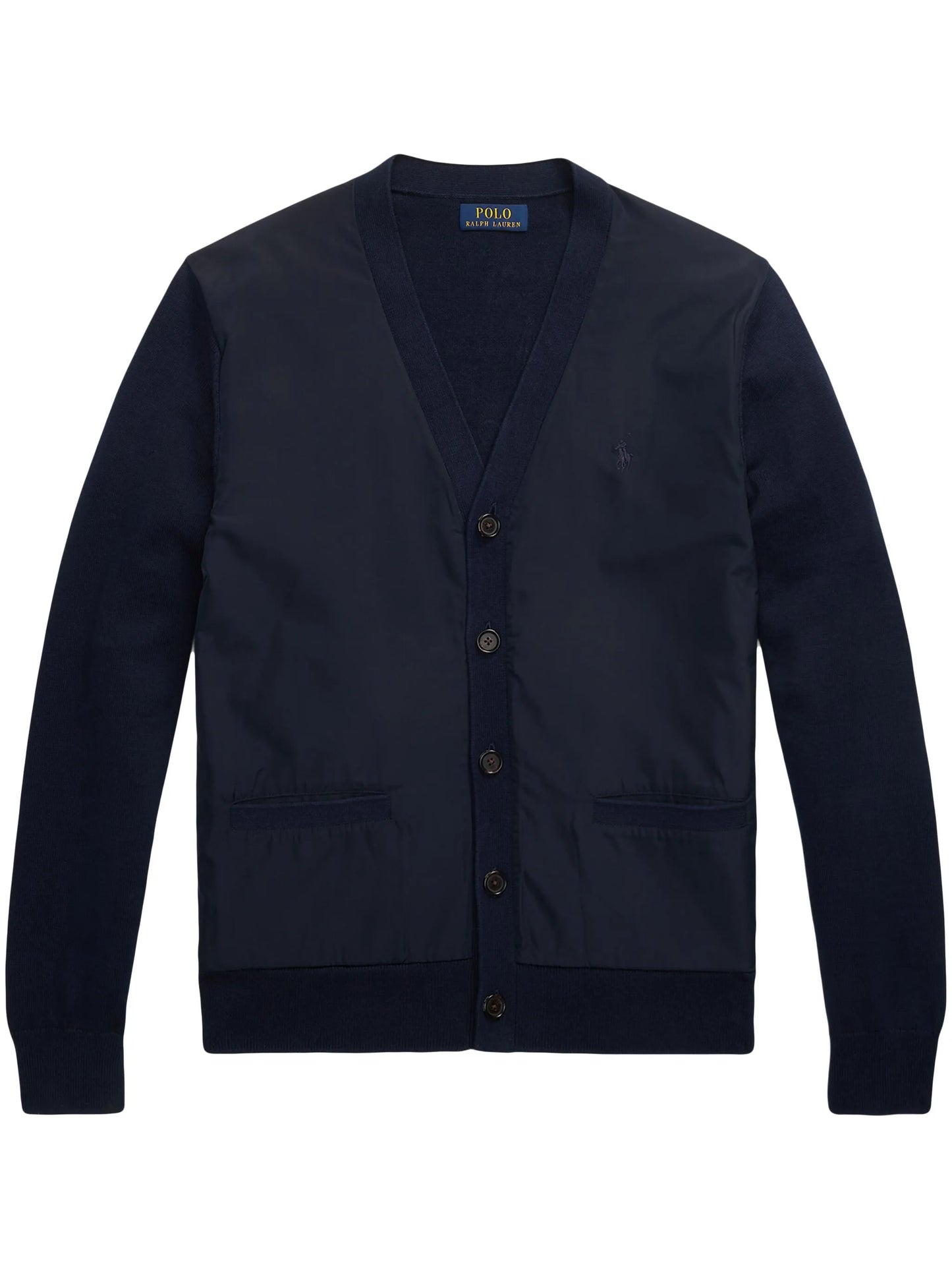 contrast-panel cardigan