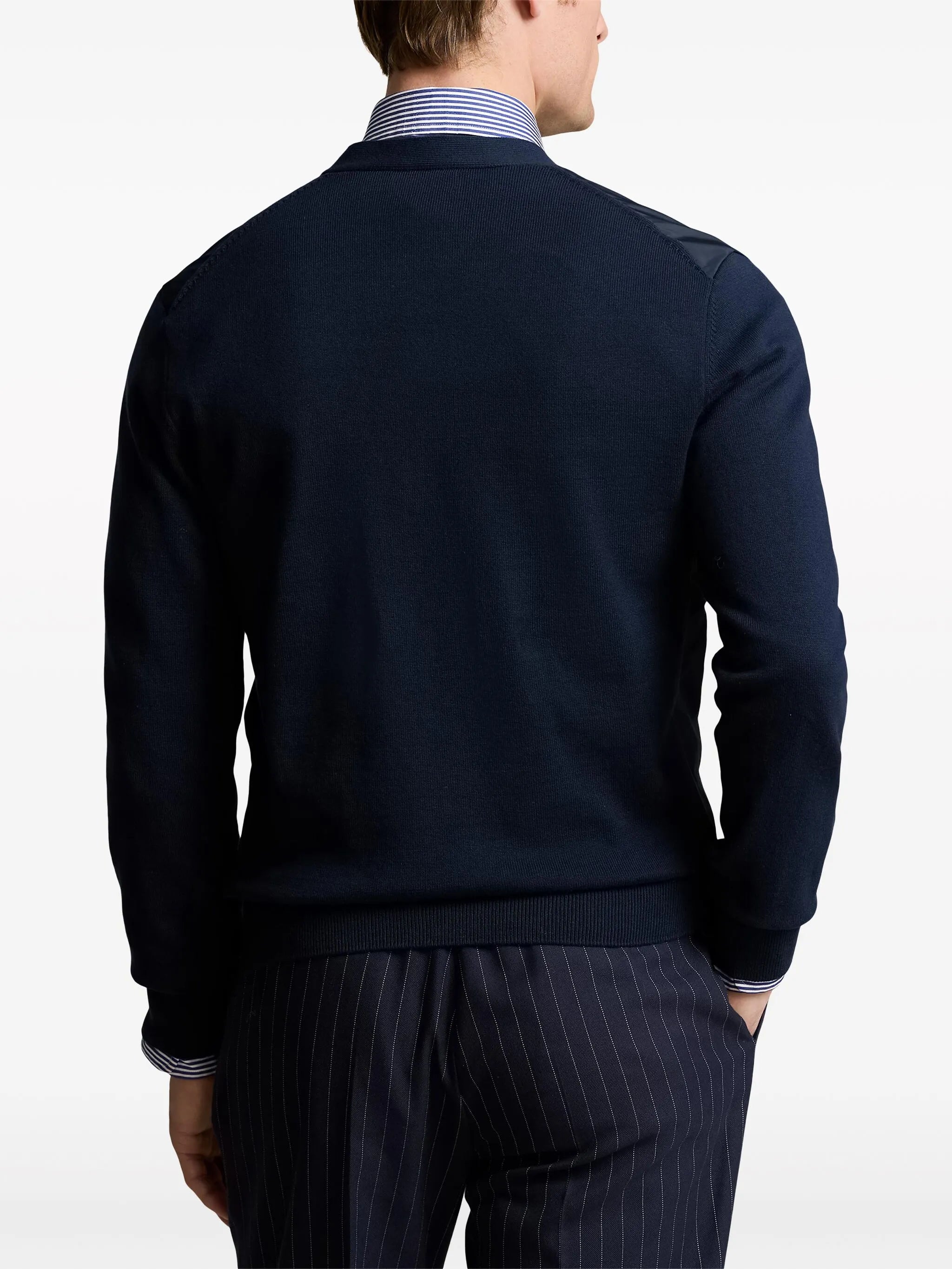 contrast-panel cardigan