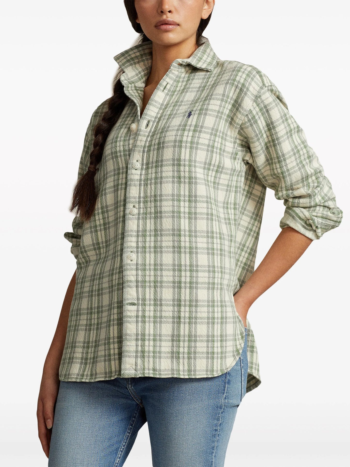 Polo Pony embroidered plaid shirt
