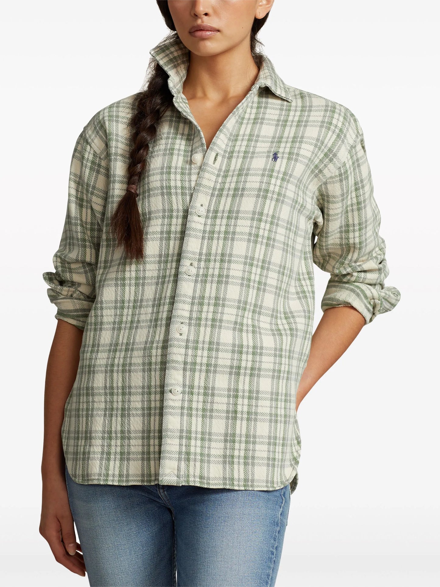 Polo Pony embroidered plaid shirt