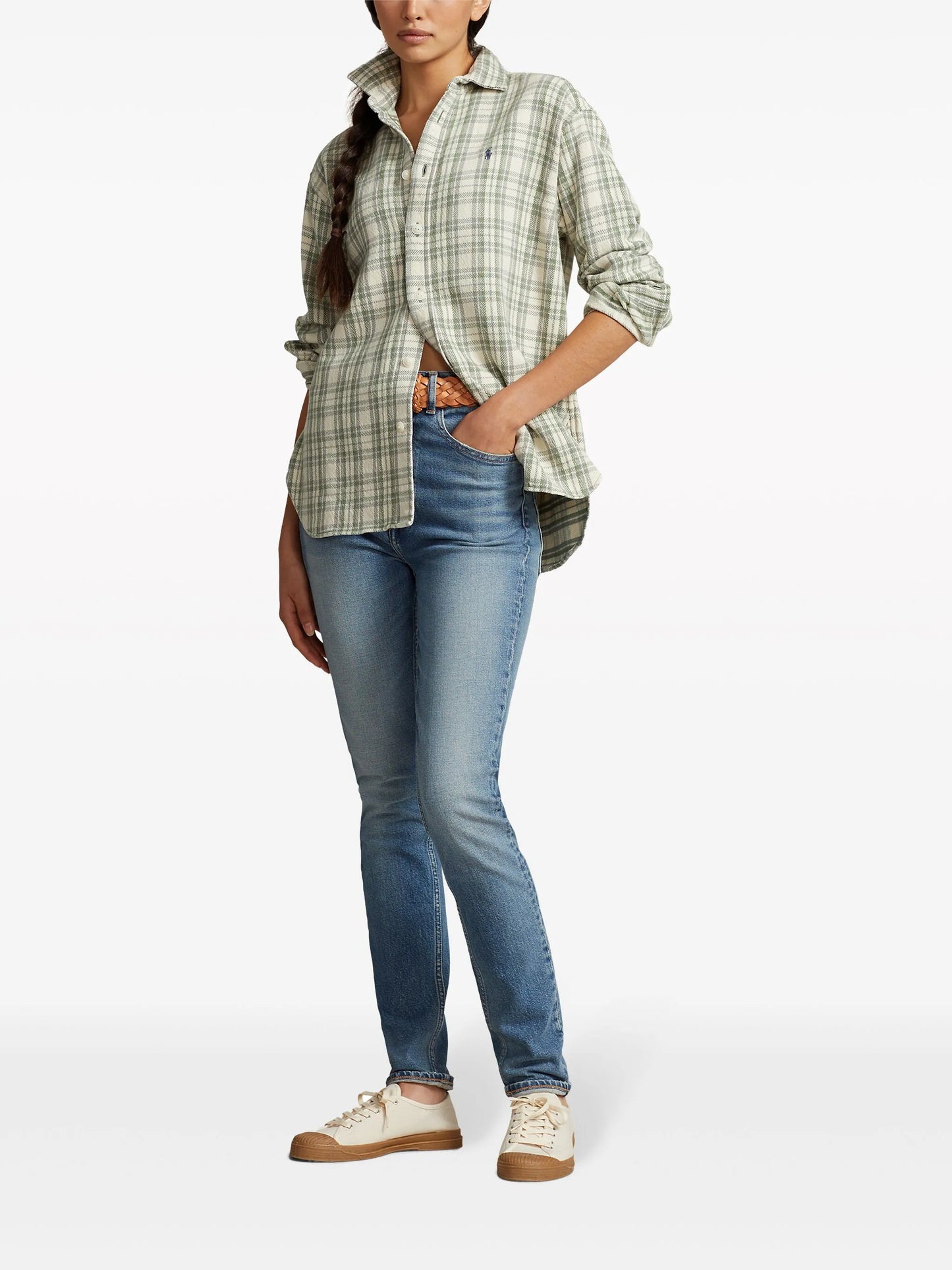 Polo Pony embroidered plaid shirt
