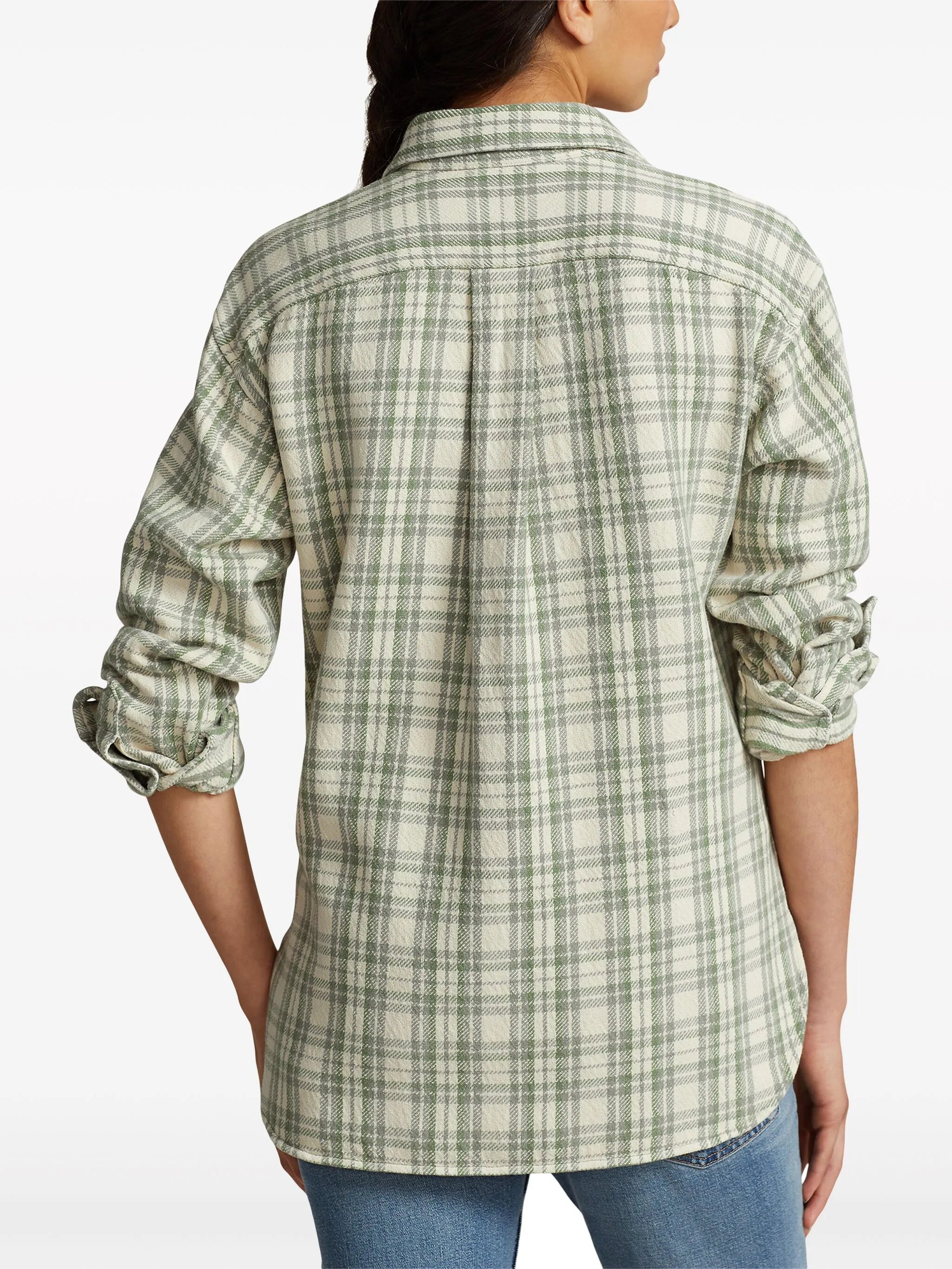 Polo Pony embroidered plaid shirt