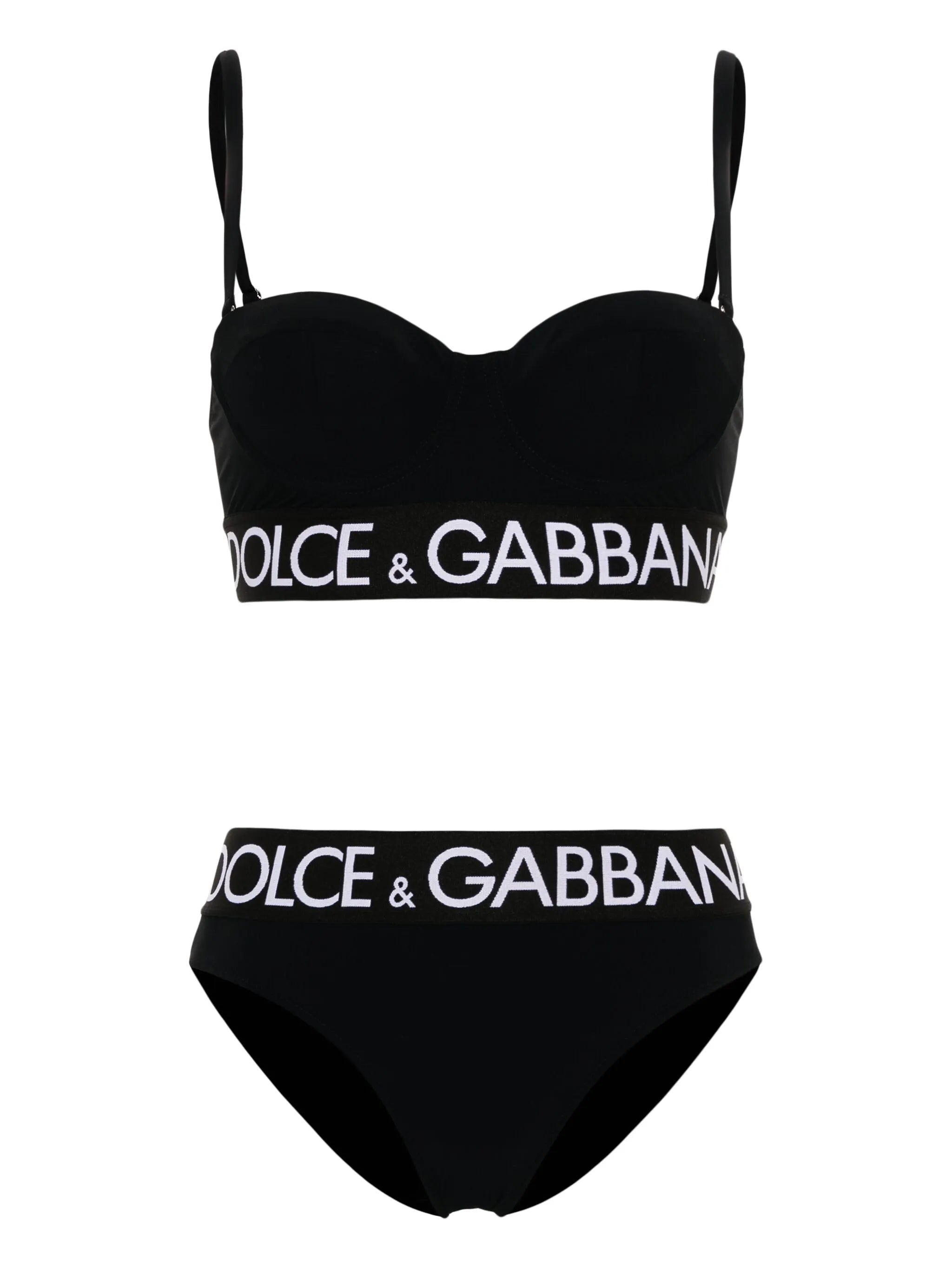 logo-band half-cup bikini