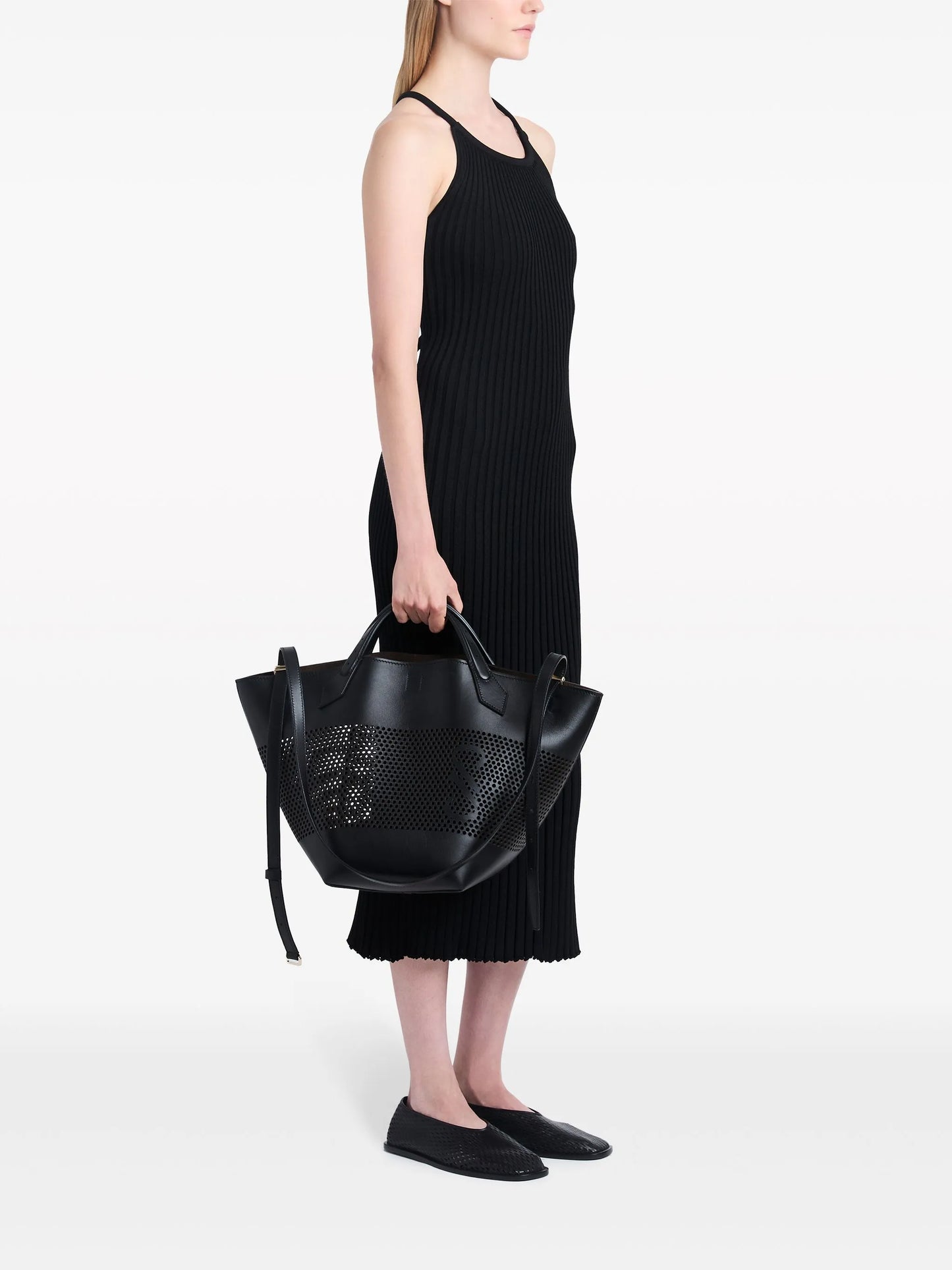 large PS1 perforated-leather tote bag