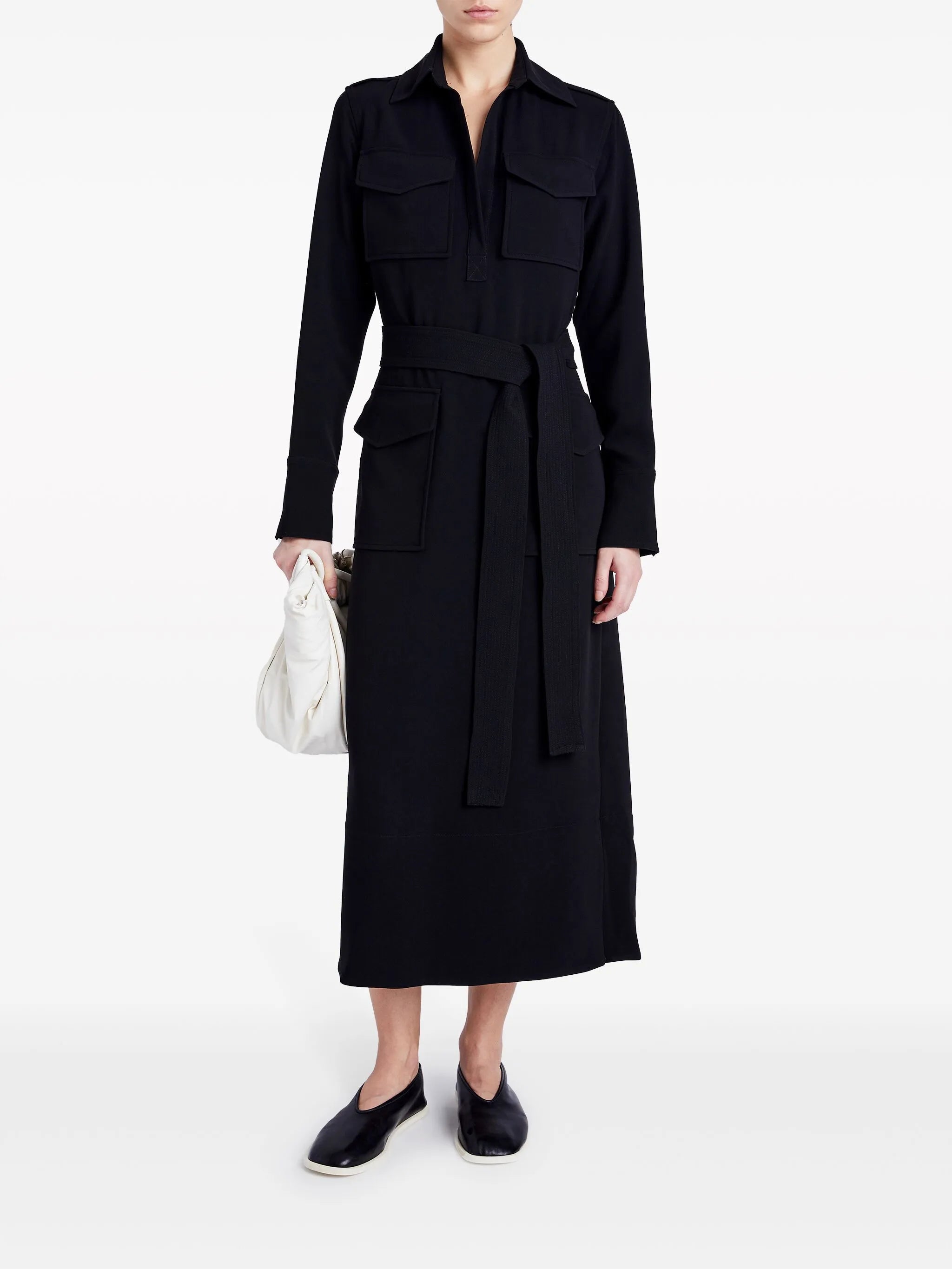 Vanessa belted shirt dress