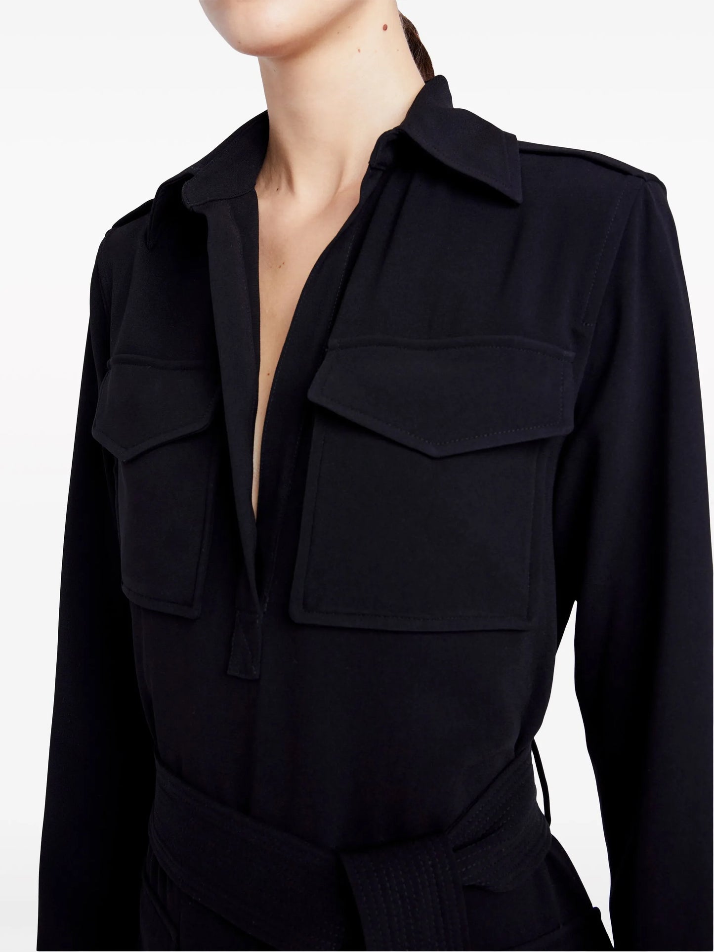 Vanessa belted shirt dress