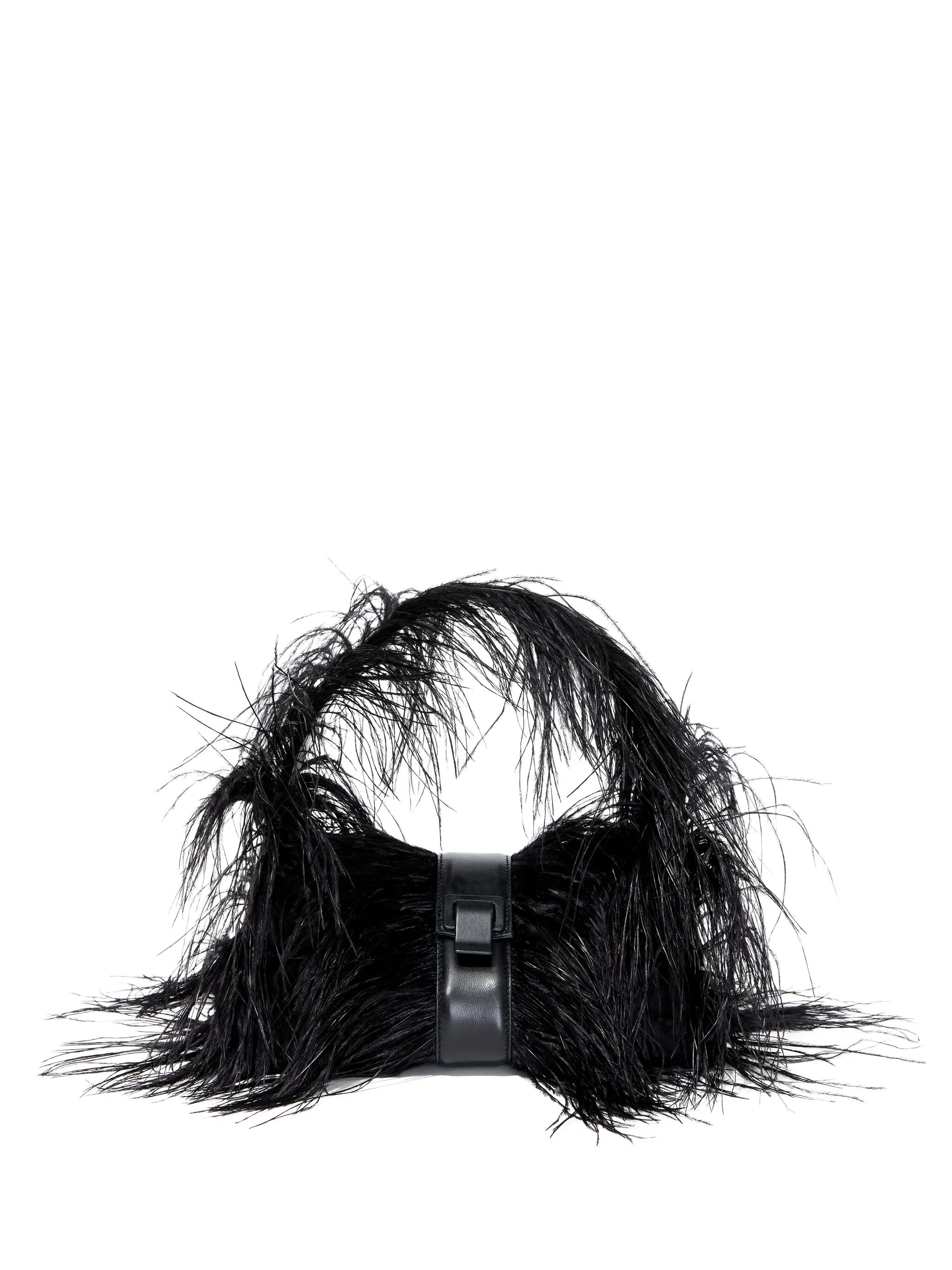 Park feather-detail shoulder bag