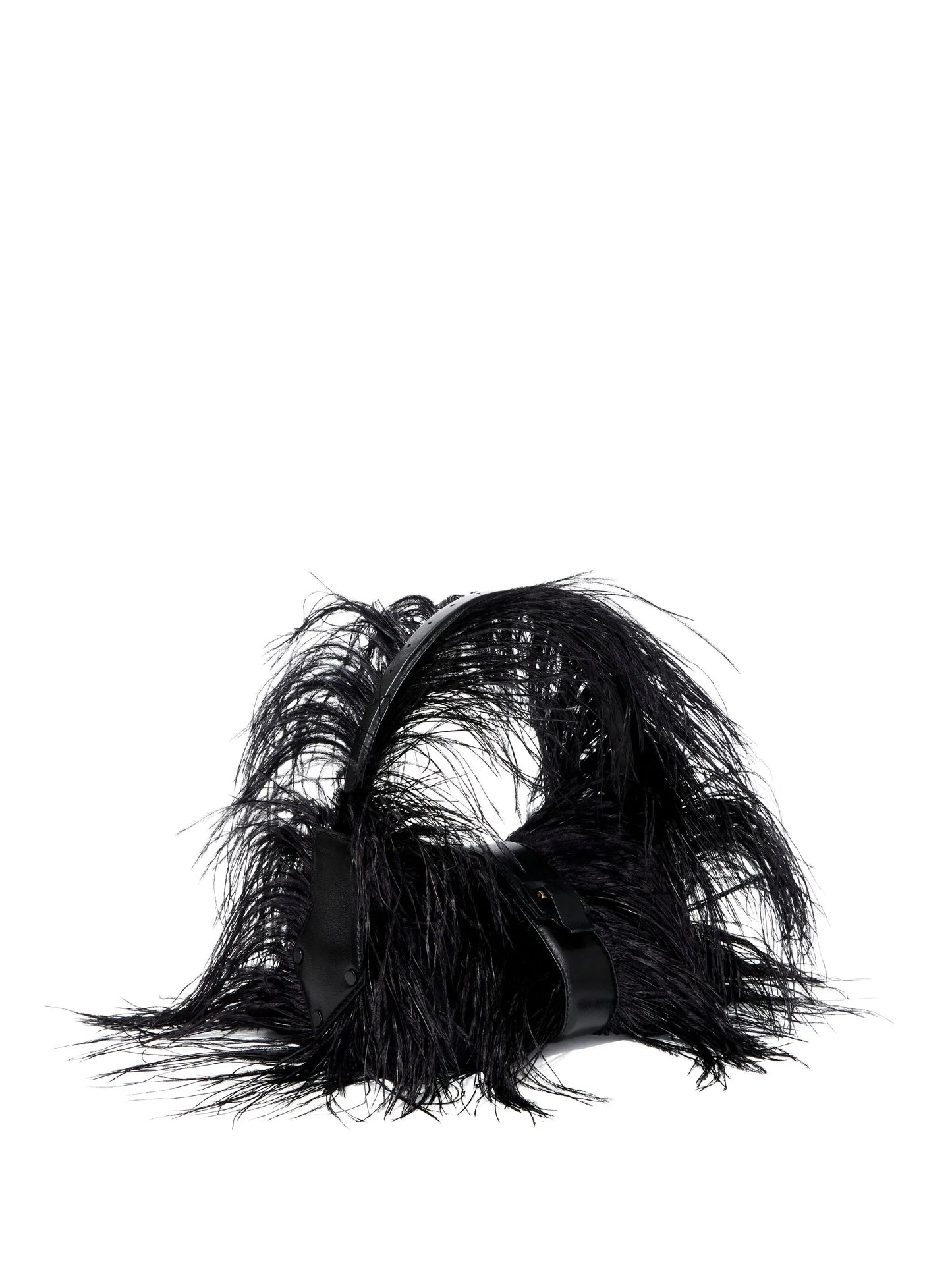Park feather-detail shoulder bag