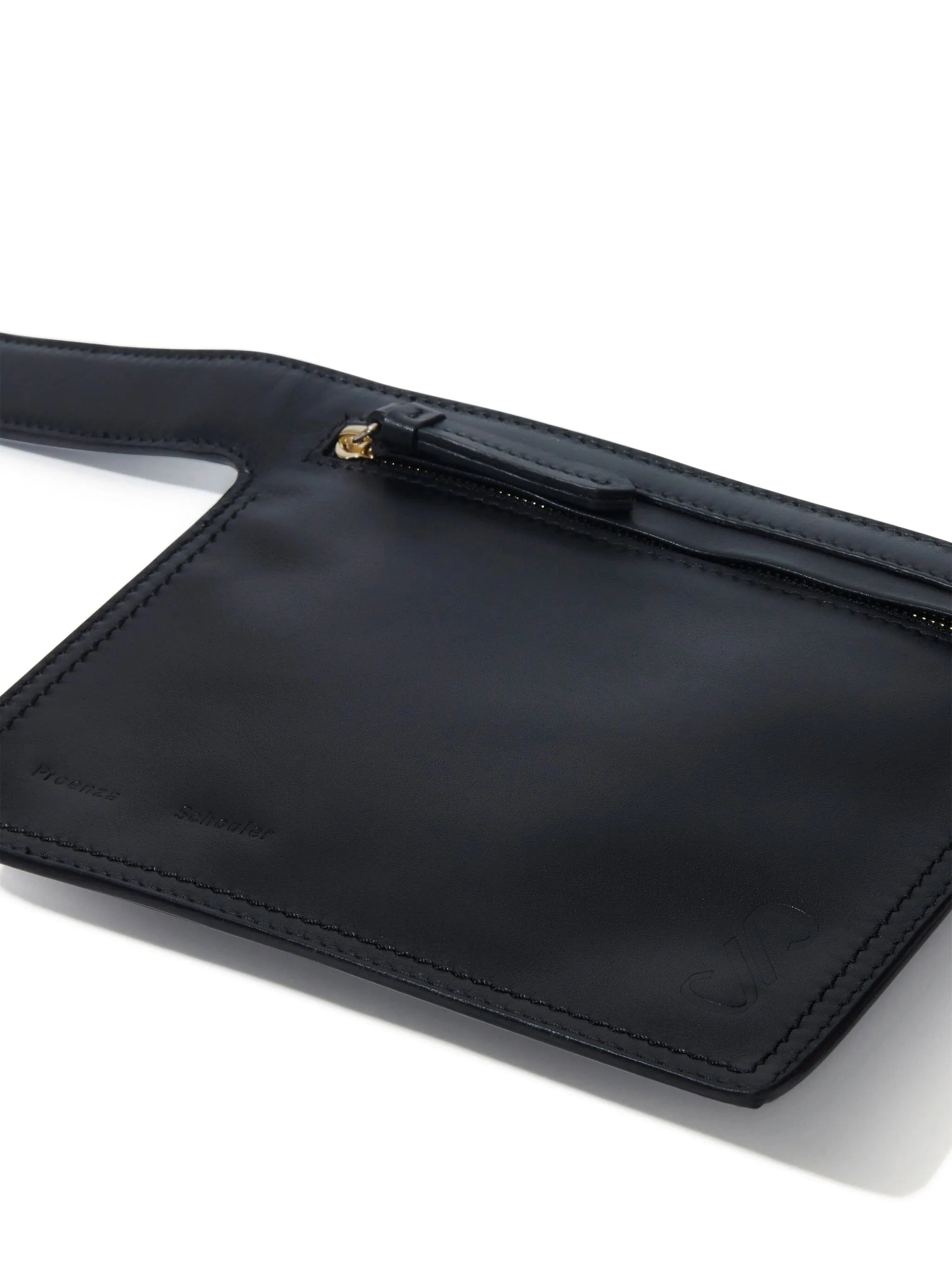 logo-debossed leather belt bag