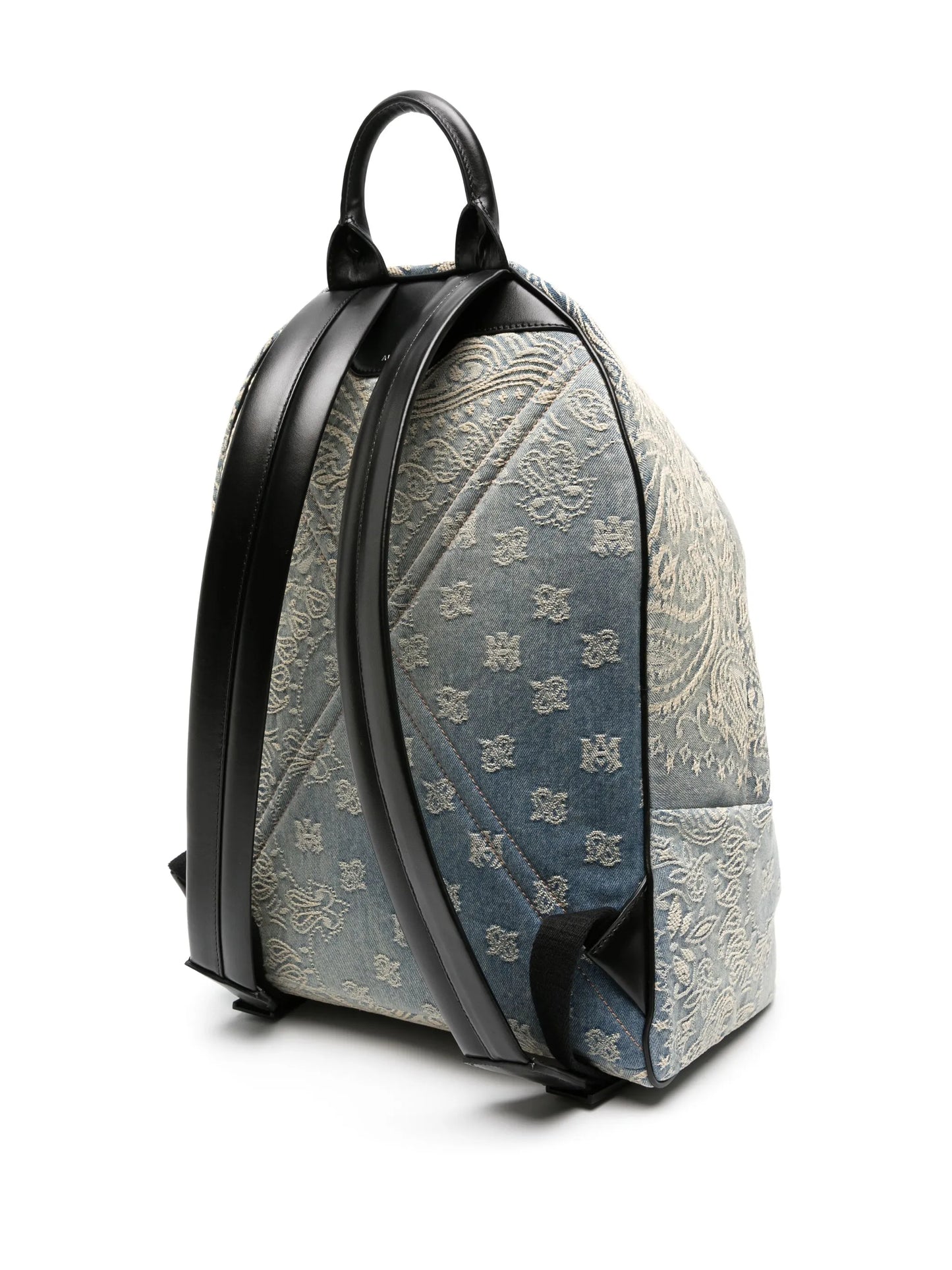 bandana-jacquard denim backpack