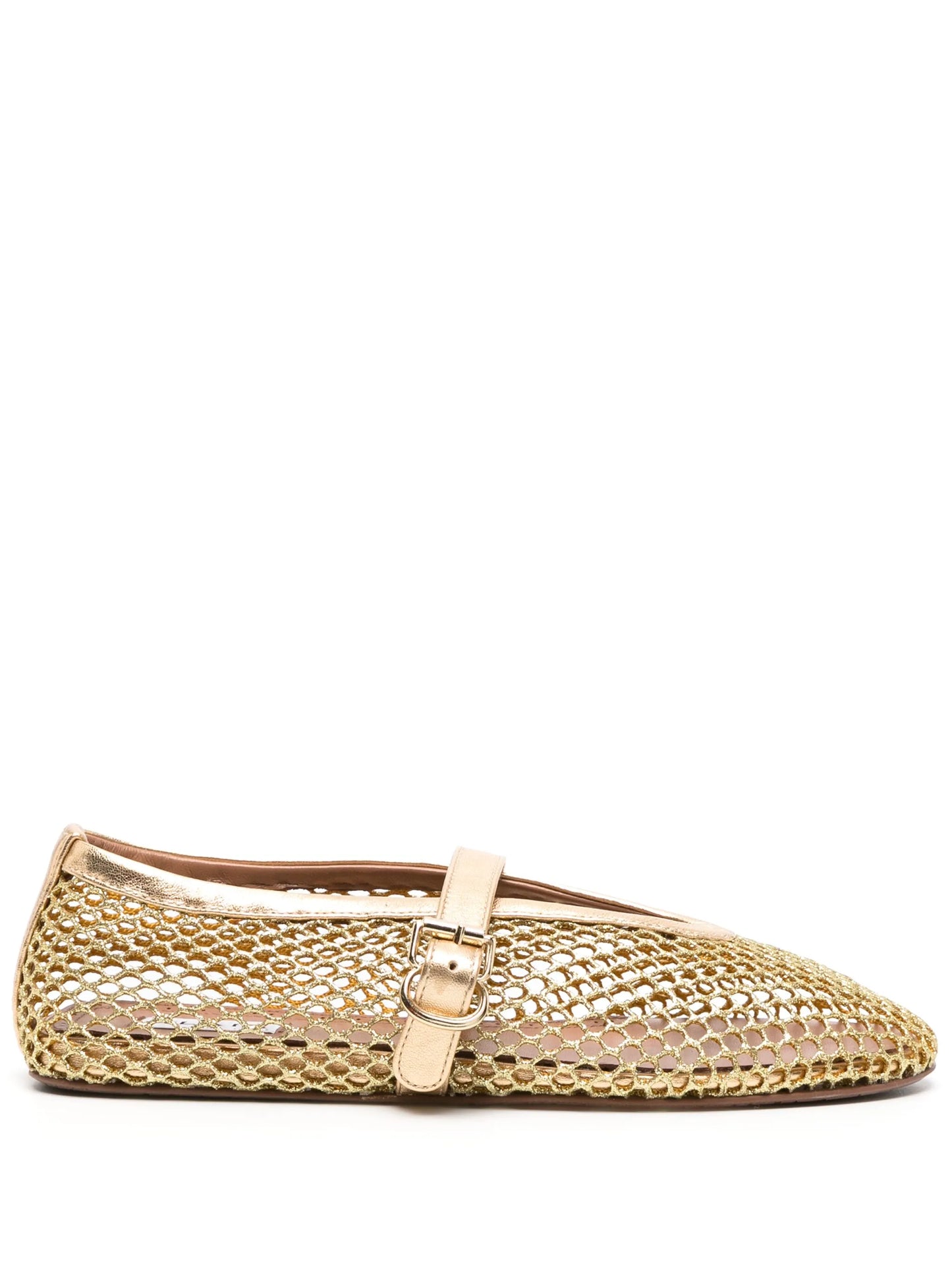 Strass mesh ballerina shoes