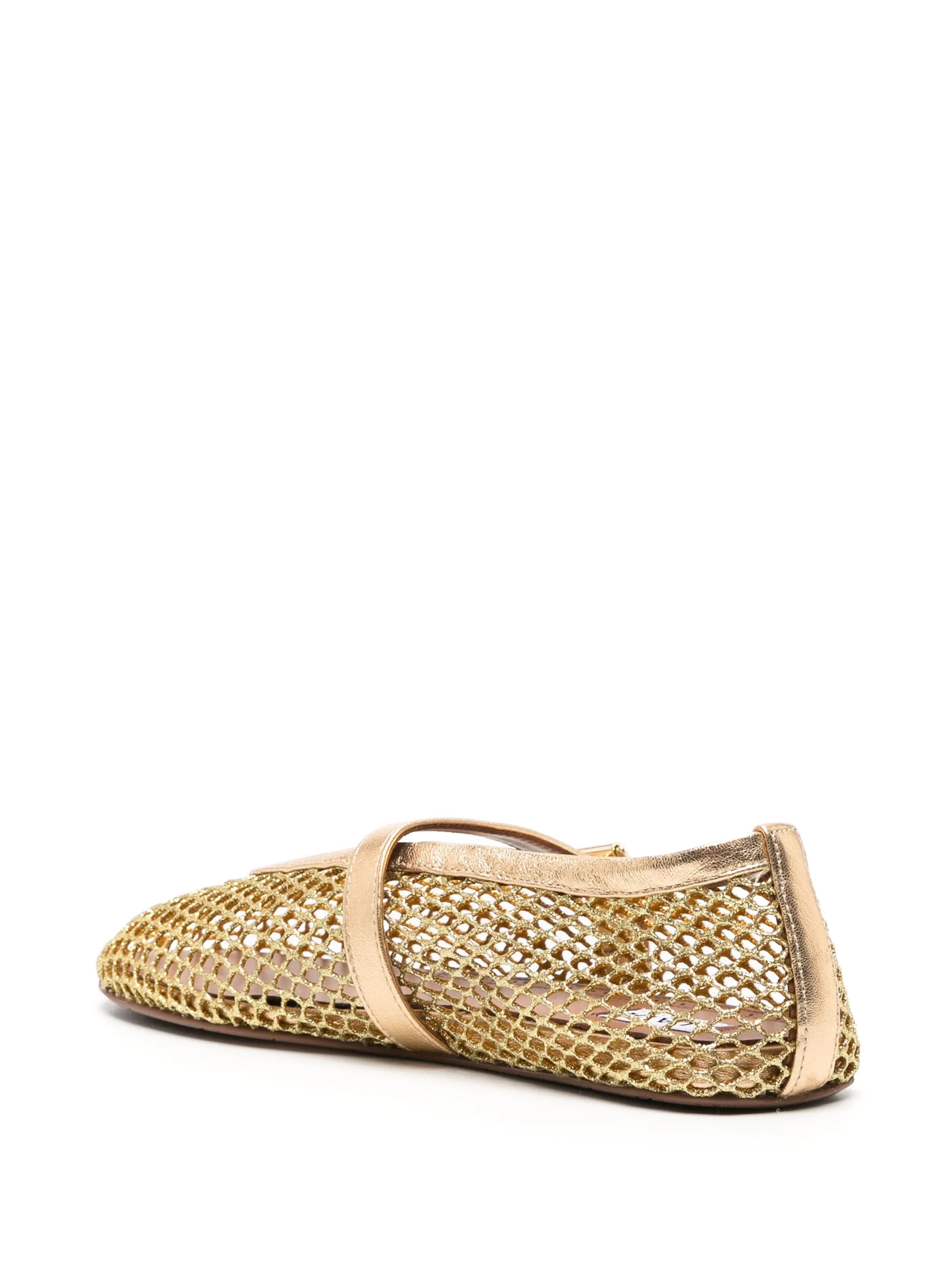 Strass mesh ballerina shoes