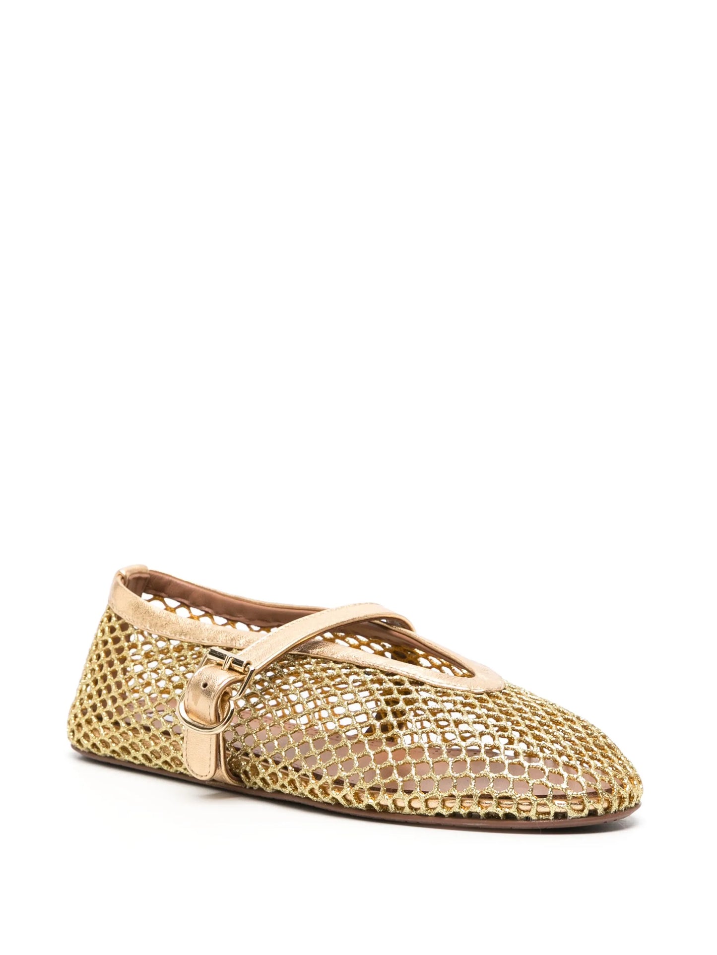 Strass mesh ballerina shoes