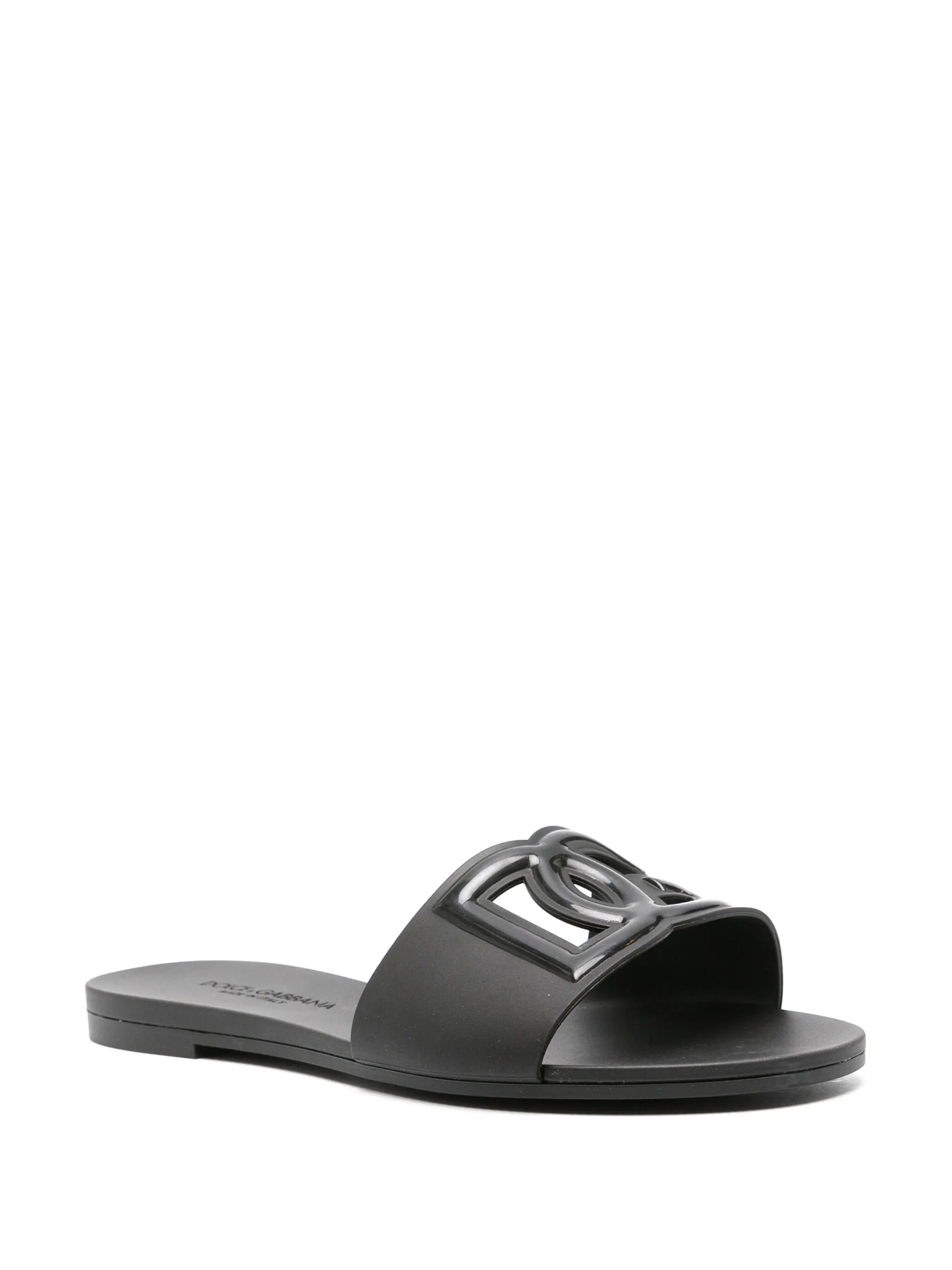 logo-embossed cut-out slides
