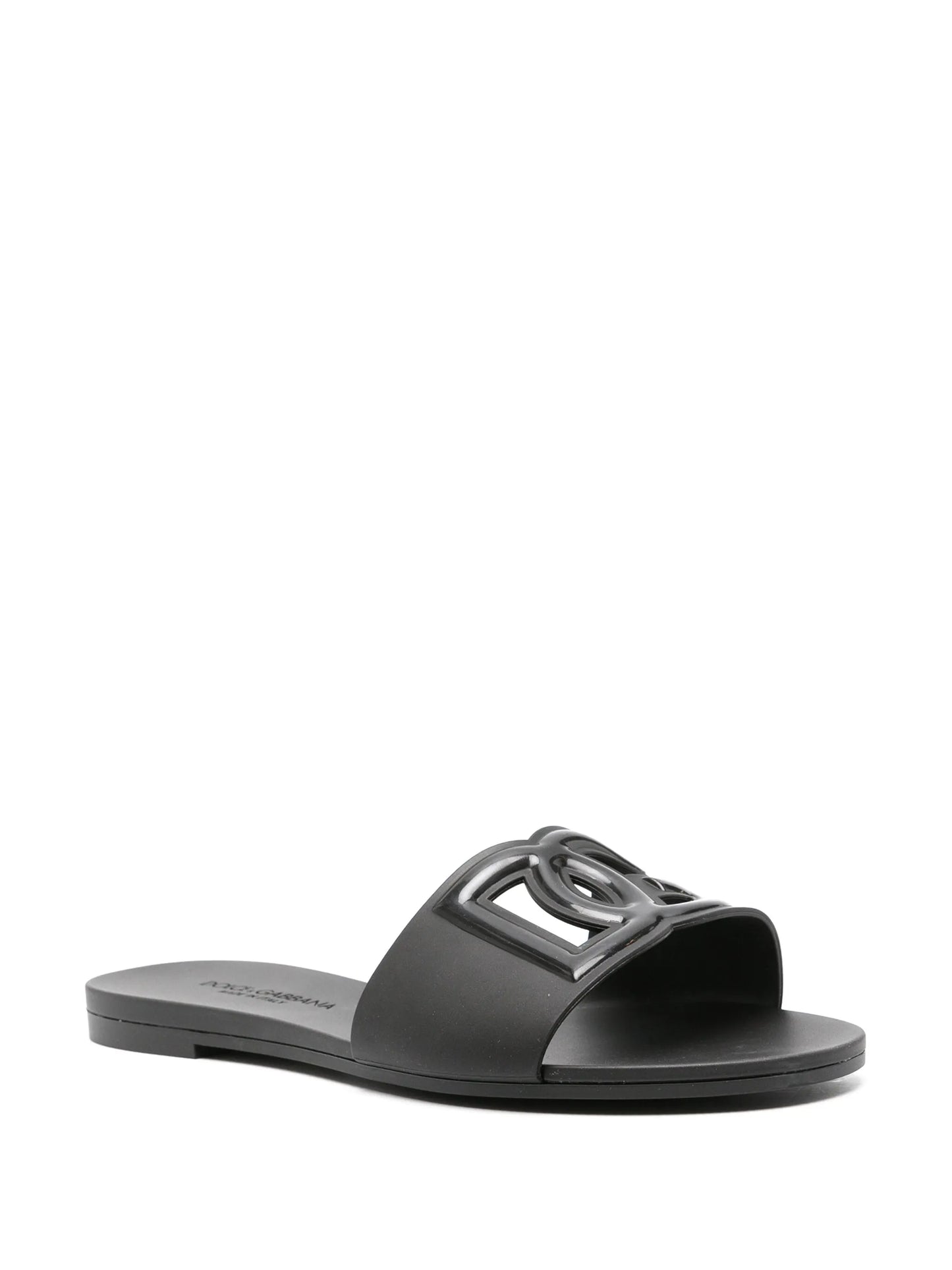 logo-embossed cut-out slides