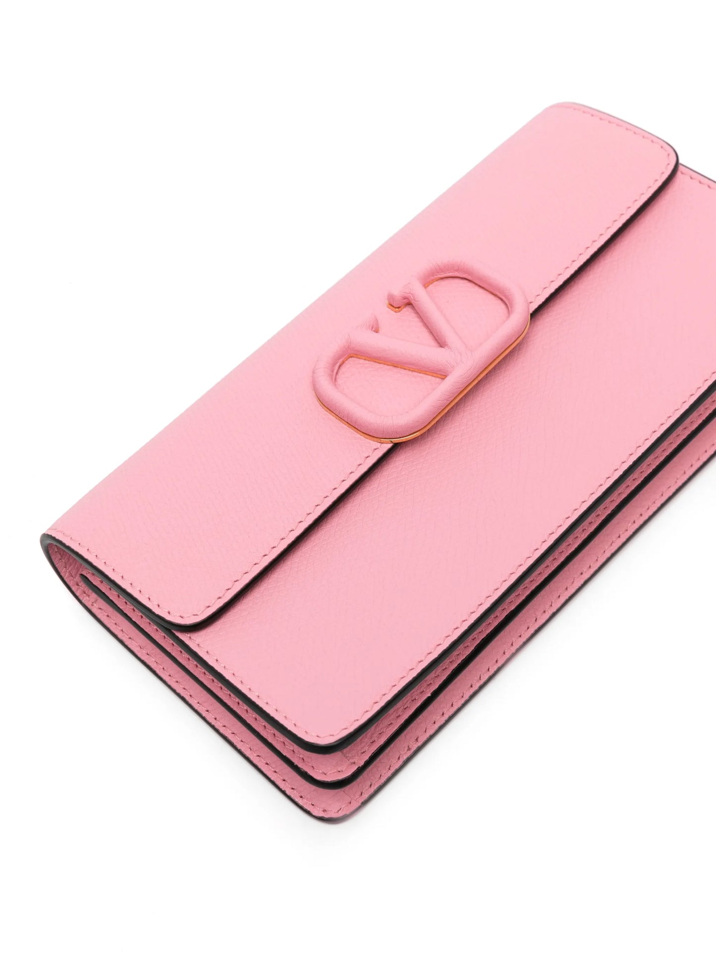 VLogo Signature leather clutch bag