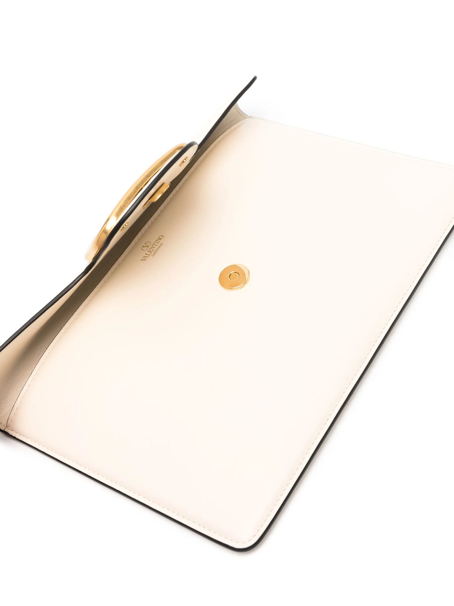 VLogo leather clutch bag
